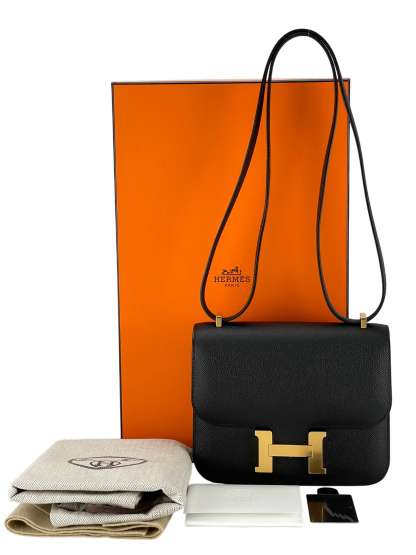 HERMES - Constance 19 Black Epsom Gold Hardware
