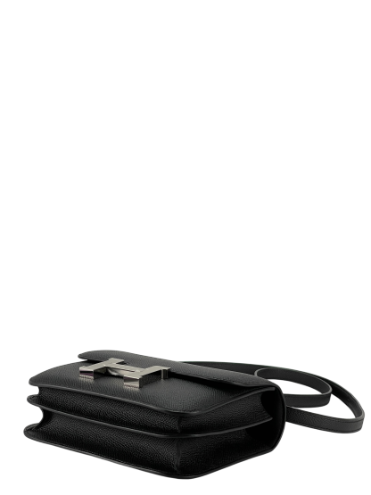 HERMES - Constance Mini 19 Noir89 Epsom Palladium Hardware
