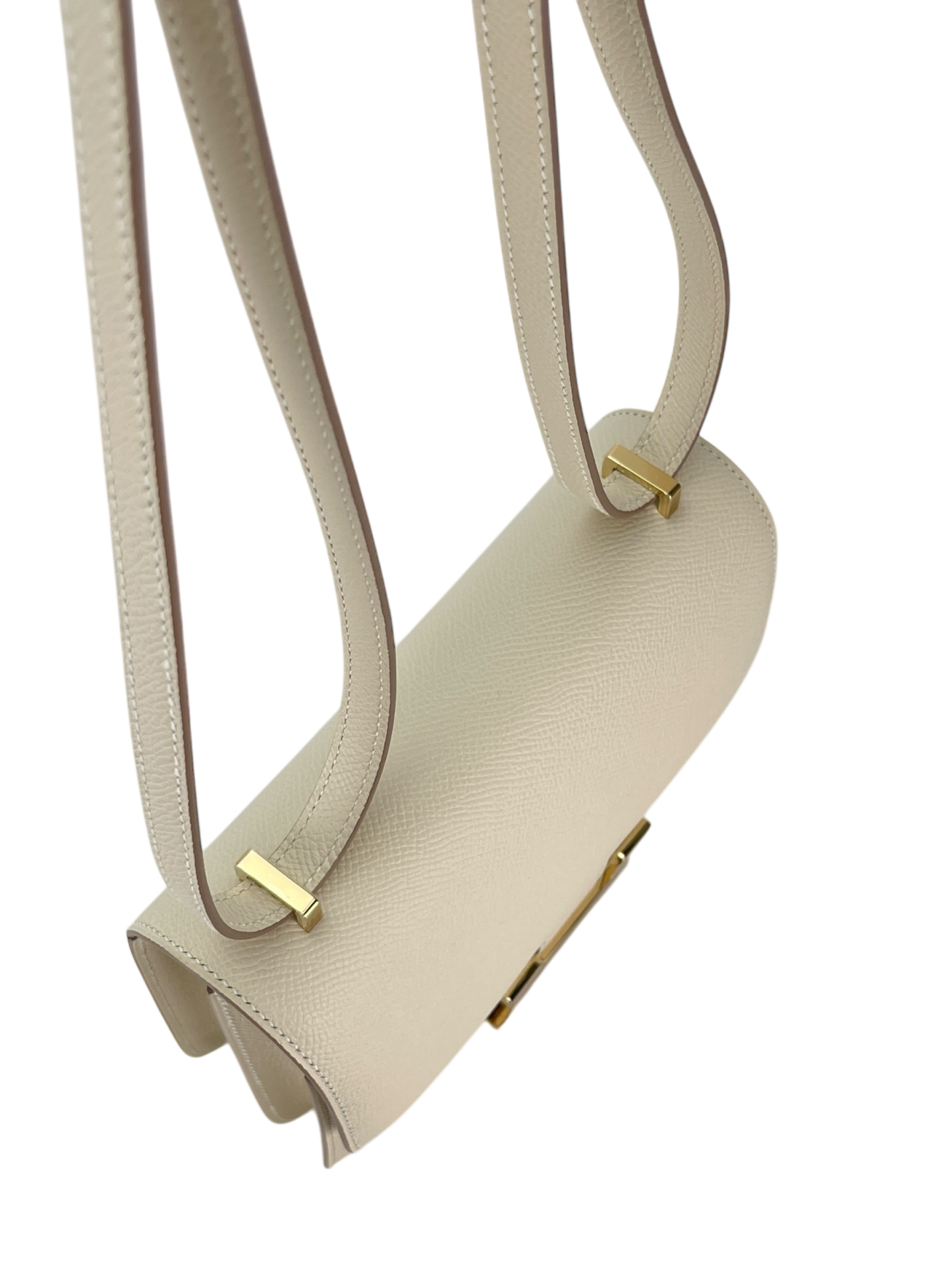 HERMES - Constance Mini 19 Craie Epsom Permabrass Gold Hardware
