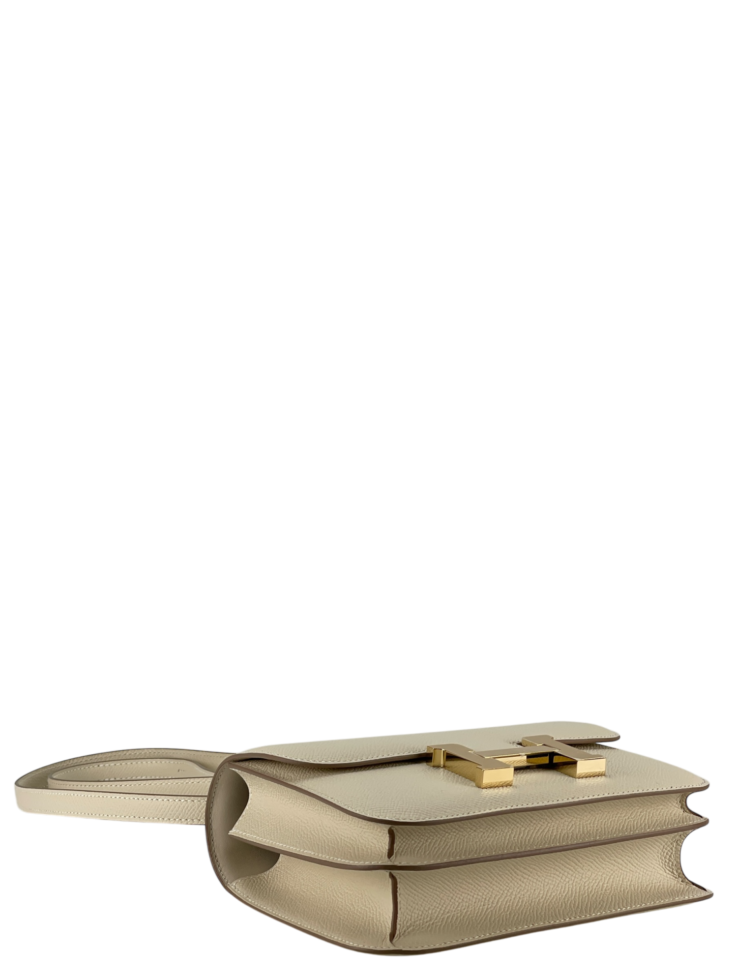 HERMES - Constance Mini 19 Craie Epsom Permabrass Gold Hardware