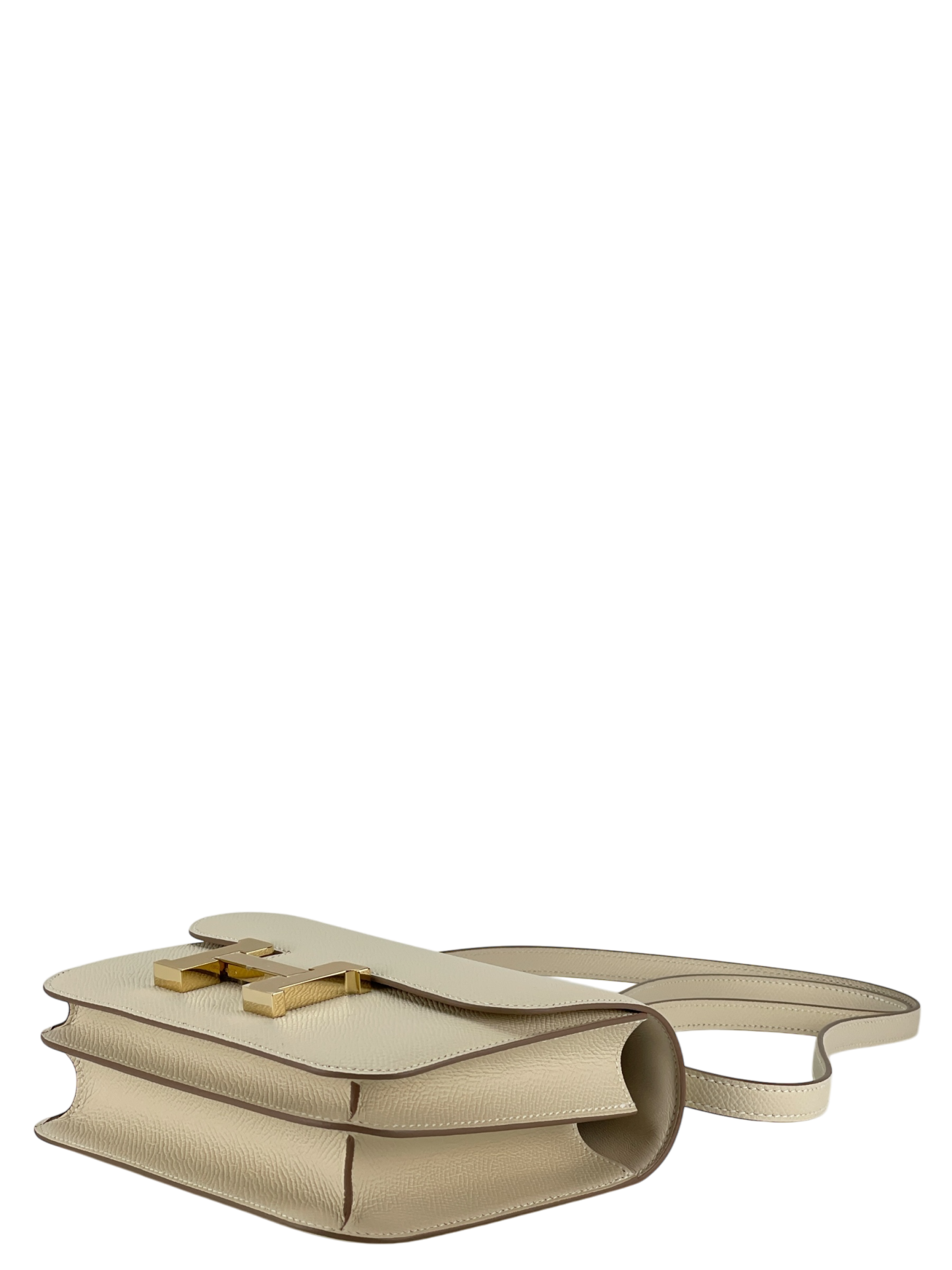 HERMES - Constance Mini 19 Craie Epsom Permabrass Gold Hardware