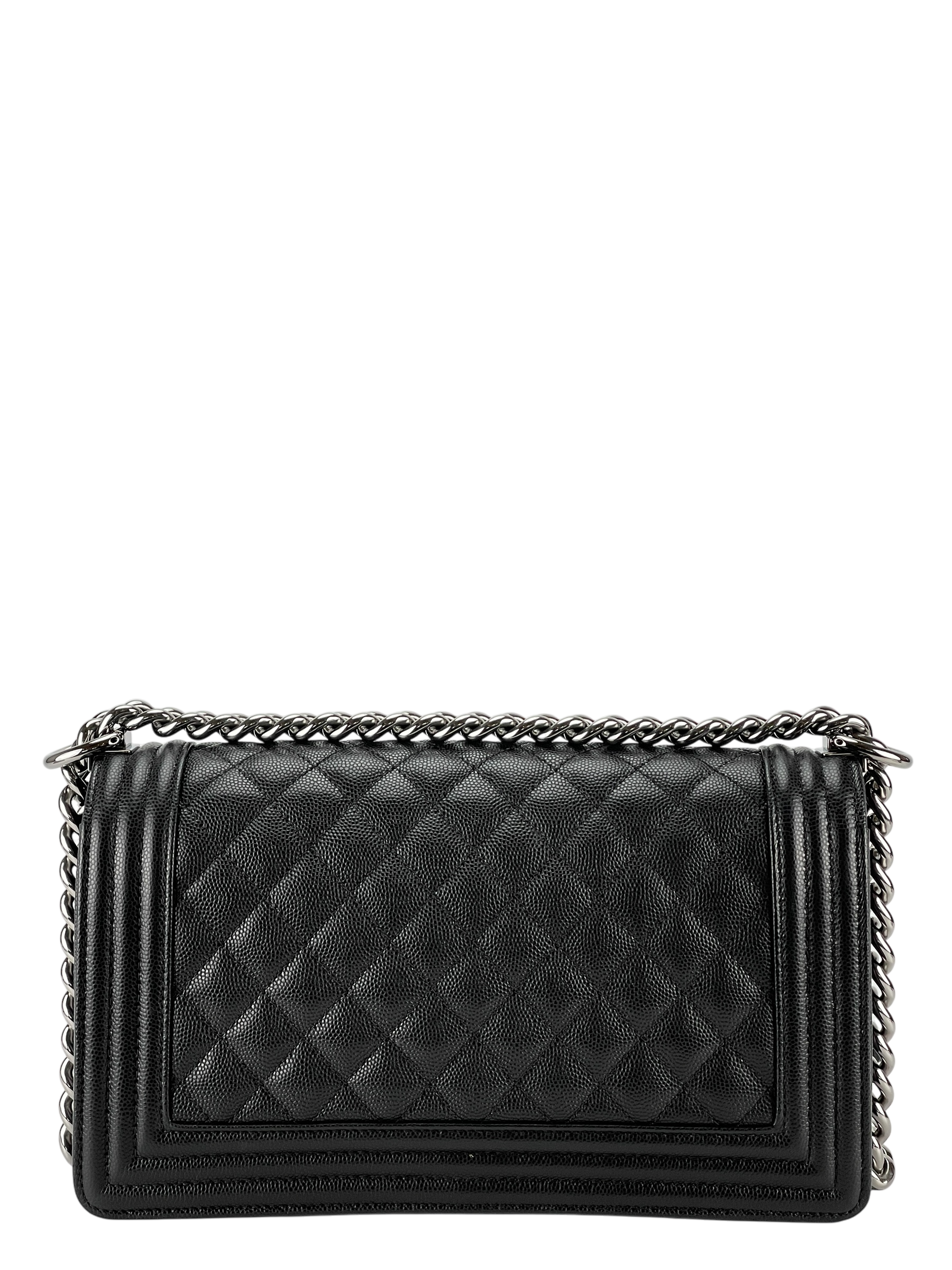 CHANEL - Medium Boy Flap Bag Black Caviar