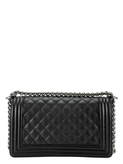 CHANEL - Medium Boy Flap Bag Black Caviar