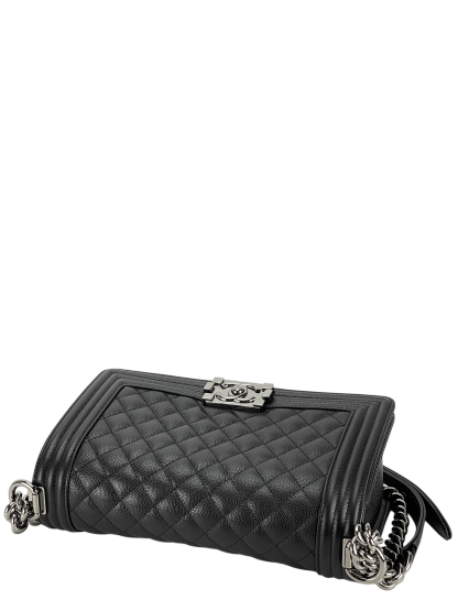 CHANEL - Medium Boy Flap Bag Black Caviar