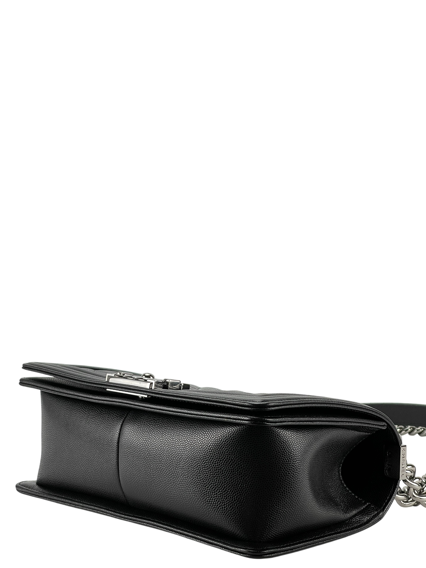 CHANEL - Medium Boy Flap Bag Black Caviar