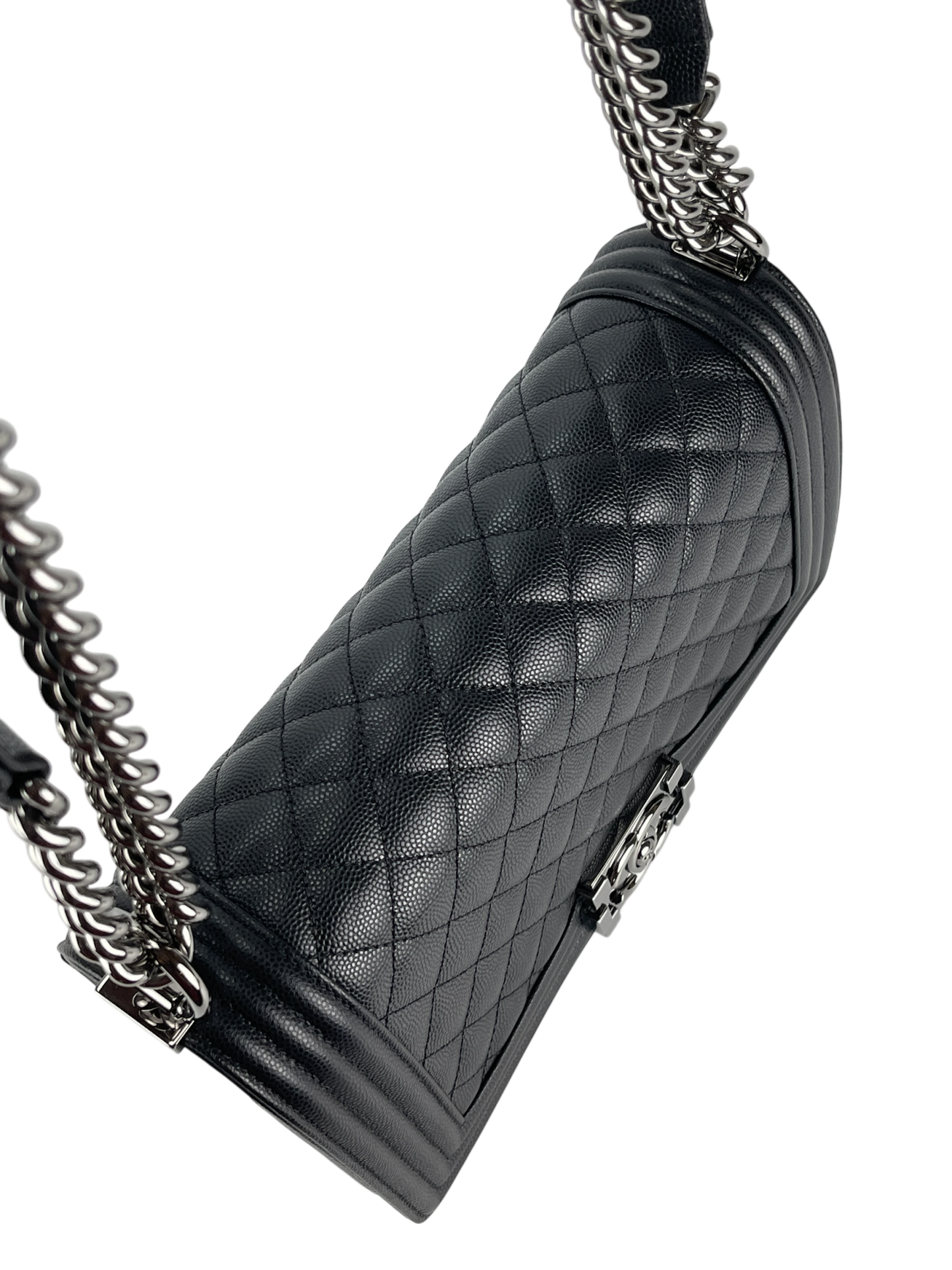 CHANEL - Medium Boy Flap Bag Black Caviar