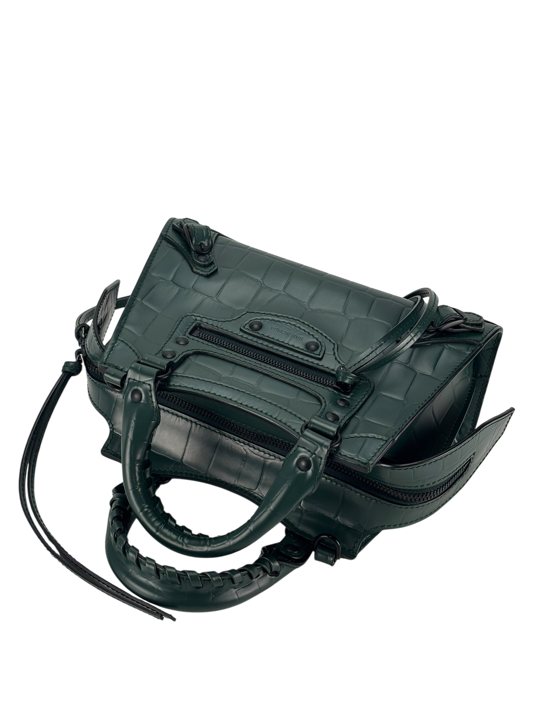 BALENCIAGA - Green Neo Classic Nao Mini Bag