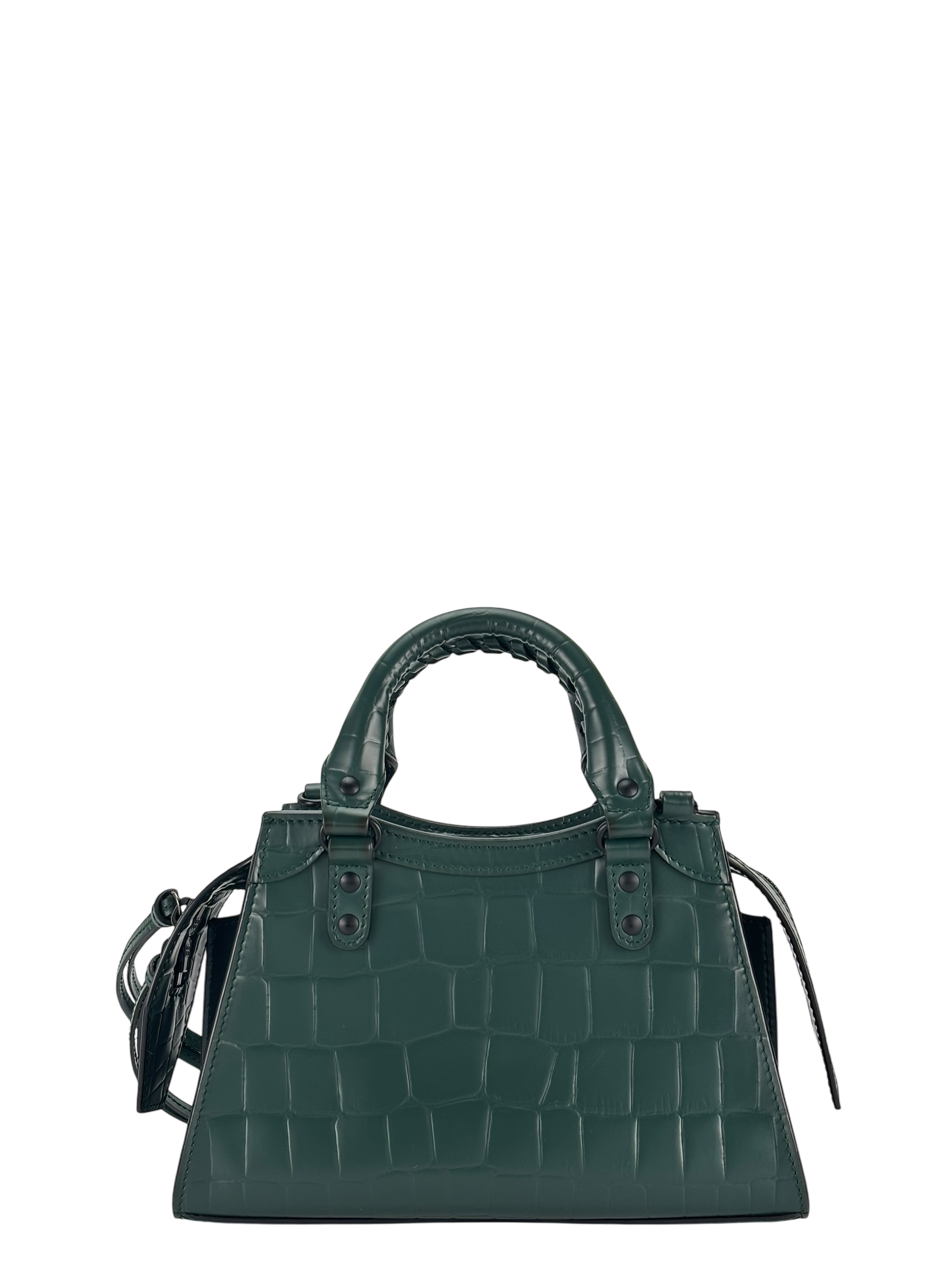 BALENCIAGA - Green Neo Classic Nao Mini Bag
