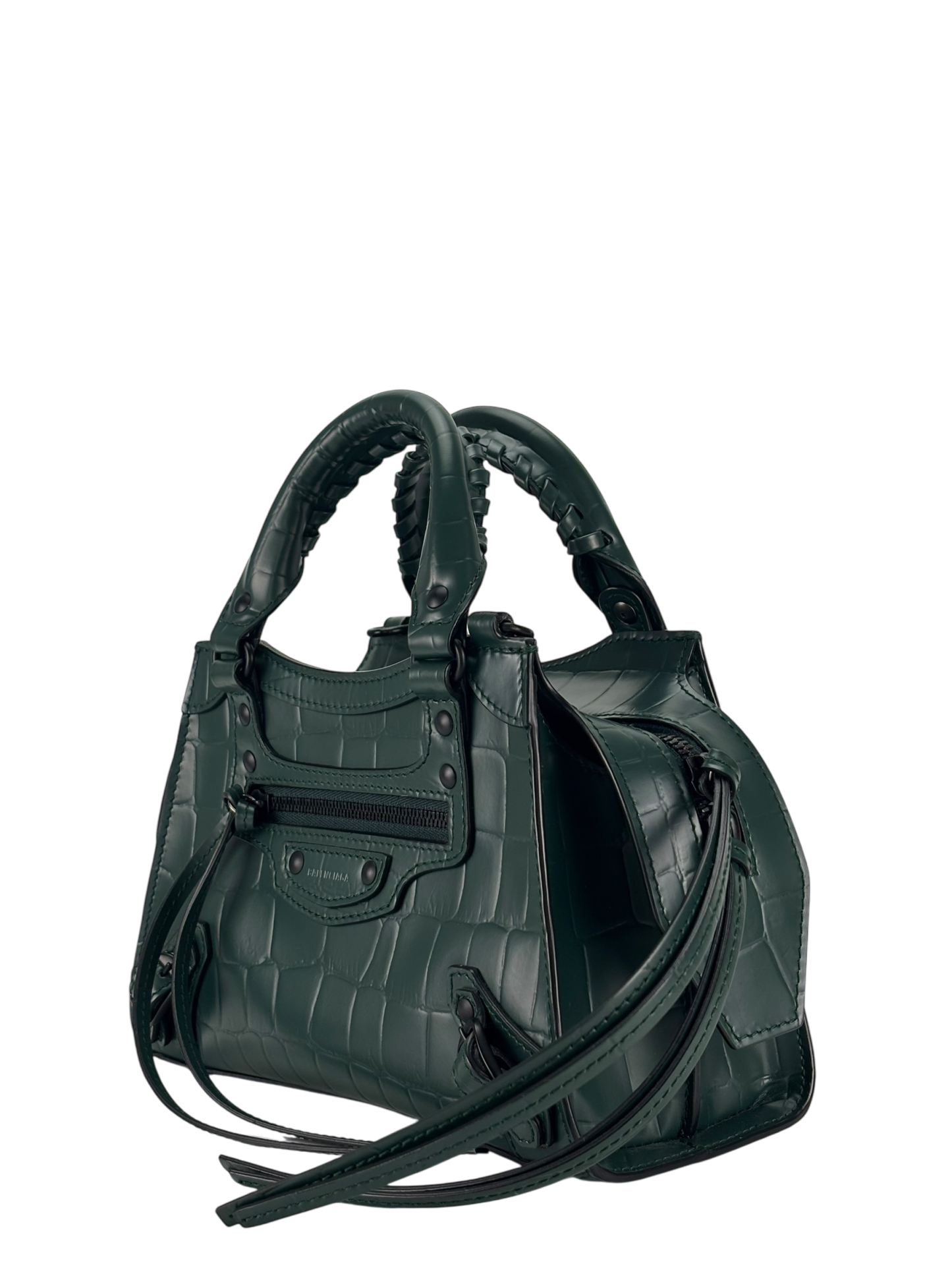 BALENCIAGA - Green Neo Classic Nao Mini Bag