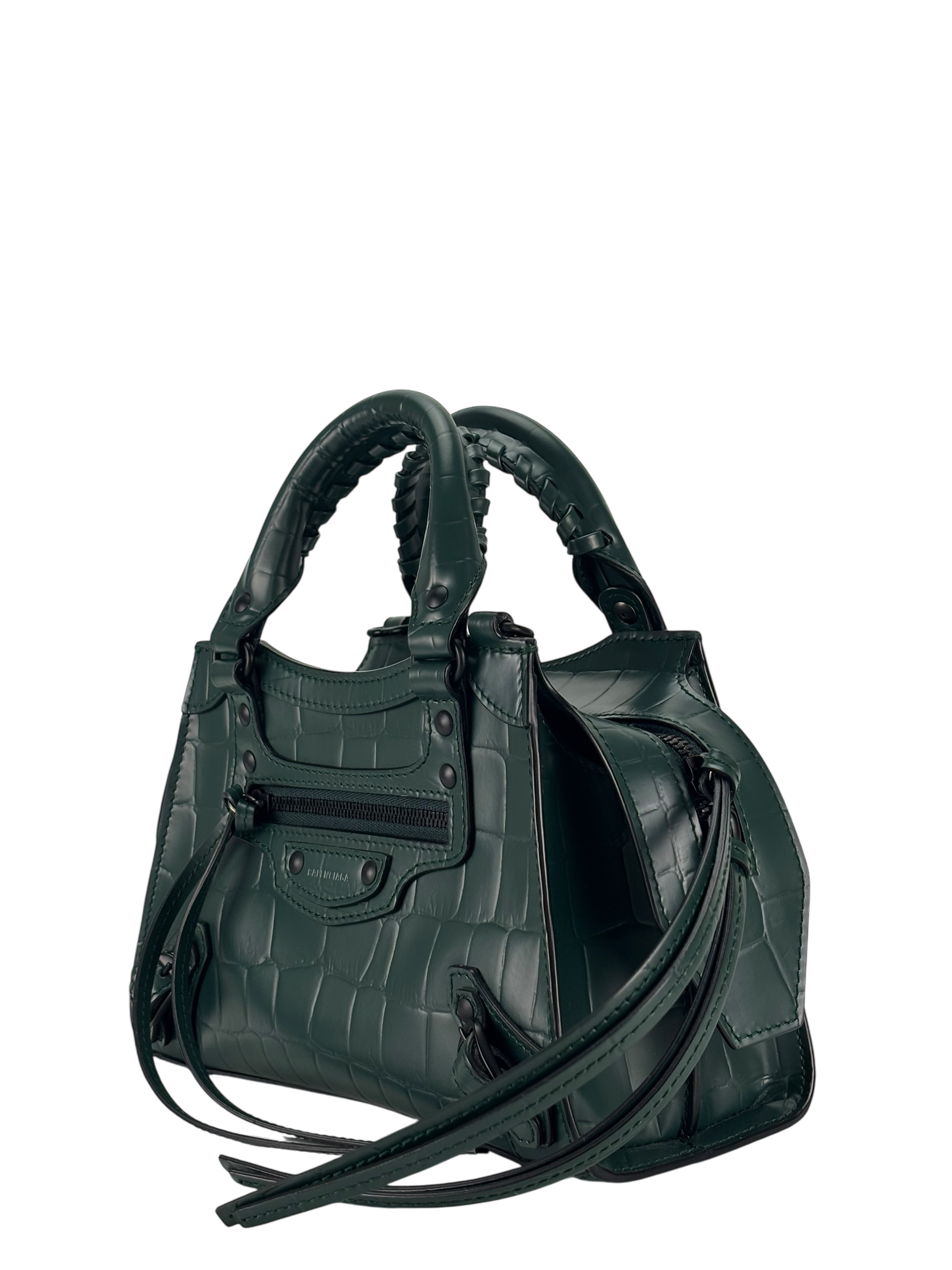 BALENCIAGA - Green Neo Classic Nao Mini Bag