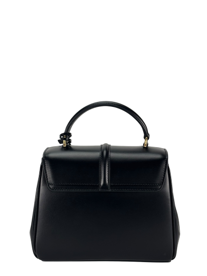 CELINE - Black Calfskin Satinated Top Handle Bag
