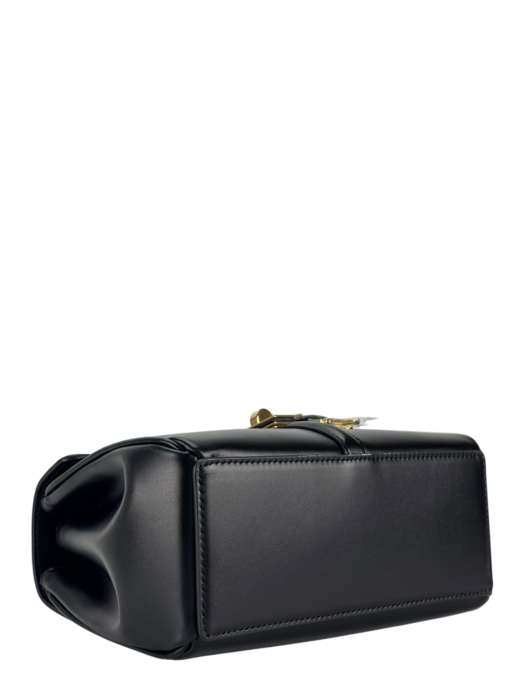 CELINE - Black Calfskin Satinated Top Handle Bag