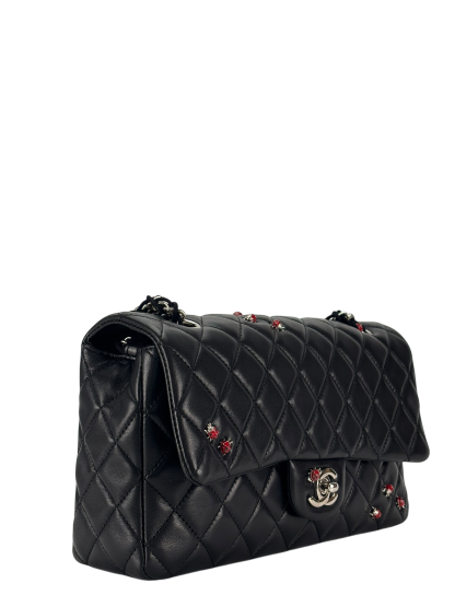 CHANEL - Quilted Embellished Mini Ladybug Rectangular Flap Shoulder Bag (CF25)  