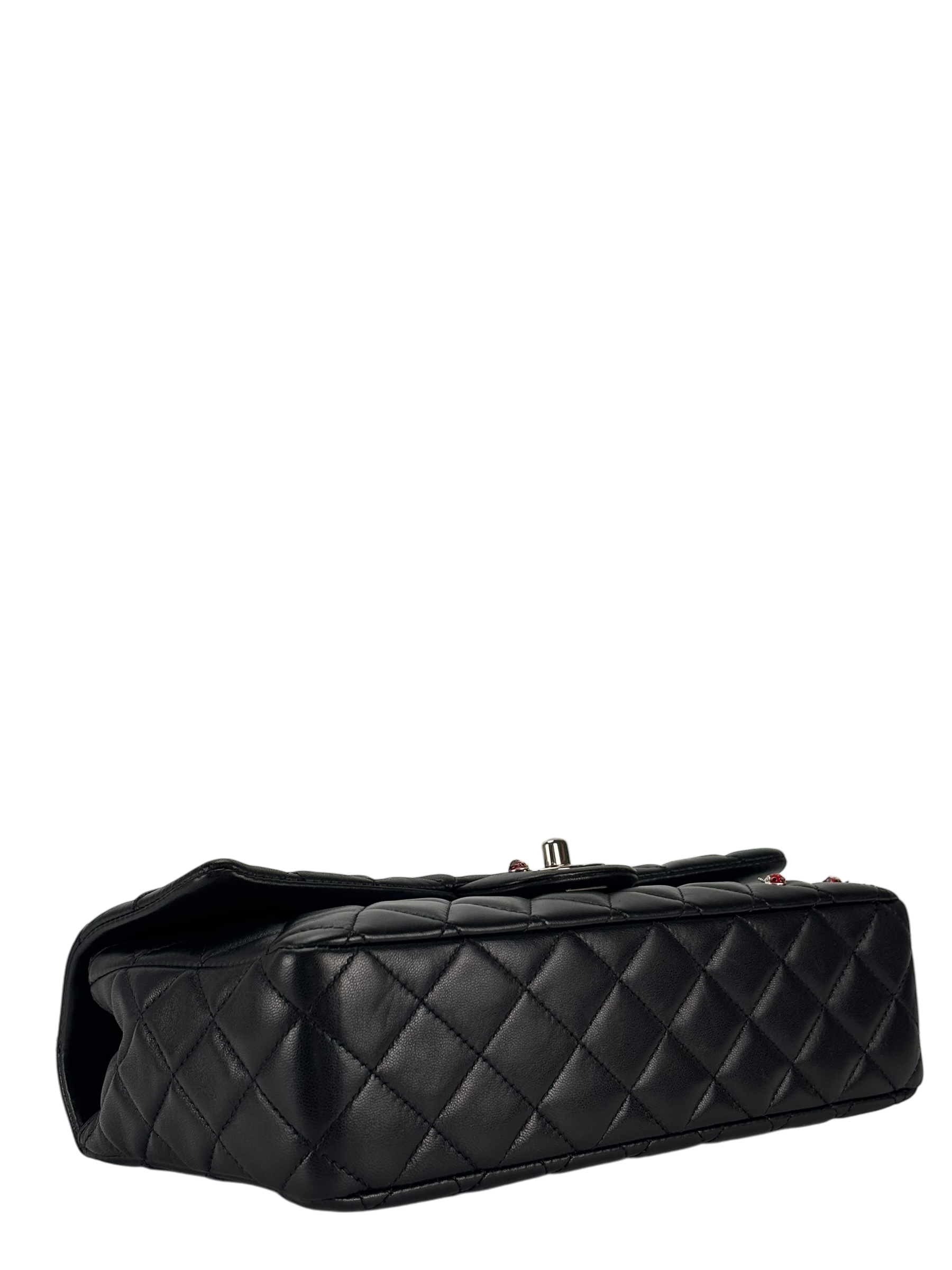 CHANEL - Quilted Embellished Mini Ladybug Rectangular Flap Shoulder Bag (CF25)  