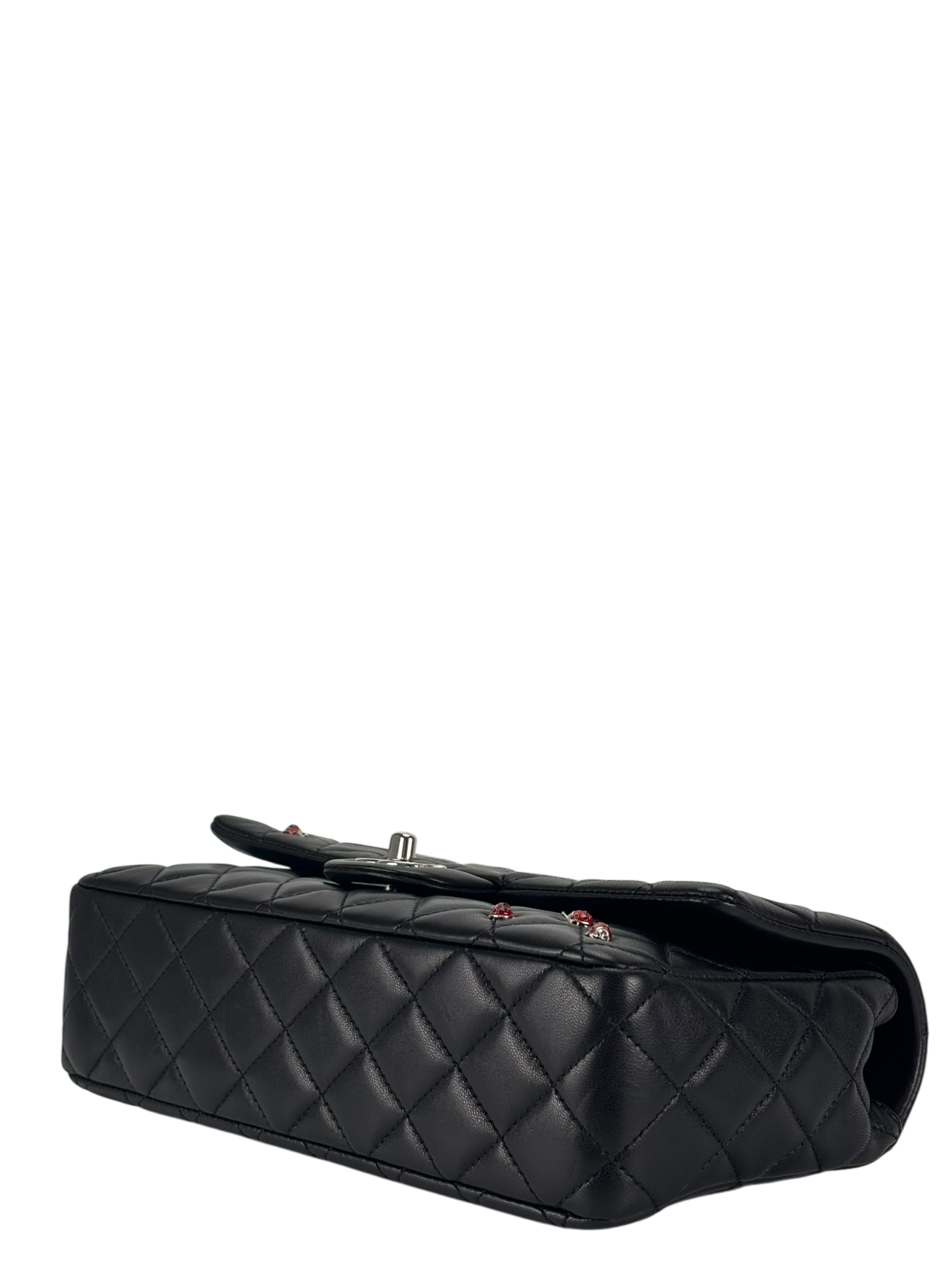 CHANEL - Quilted Embellished Mini Ladybug Rectangular Flap Shoulder Bag (CF25)  