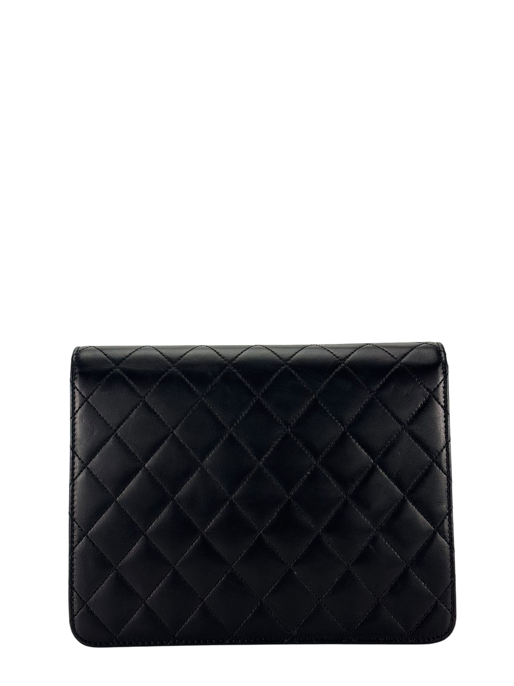 CHANEL - Small Classic Quilted Lambskin Pushlock Half Flap Shoulder Bag
