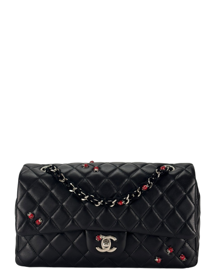 CHANEL - Quilted Embellished Mini Ladybug Rectangular Flap Shoulder Bag (CF25)  
