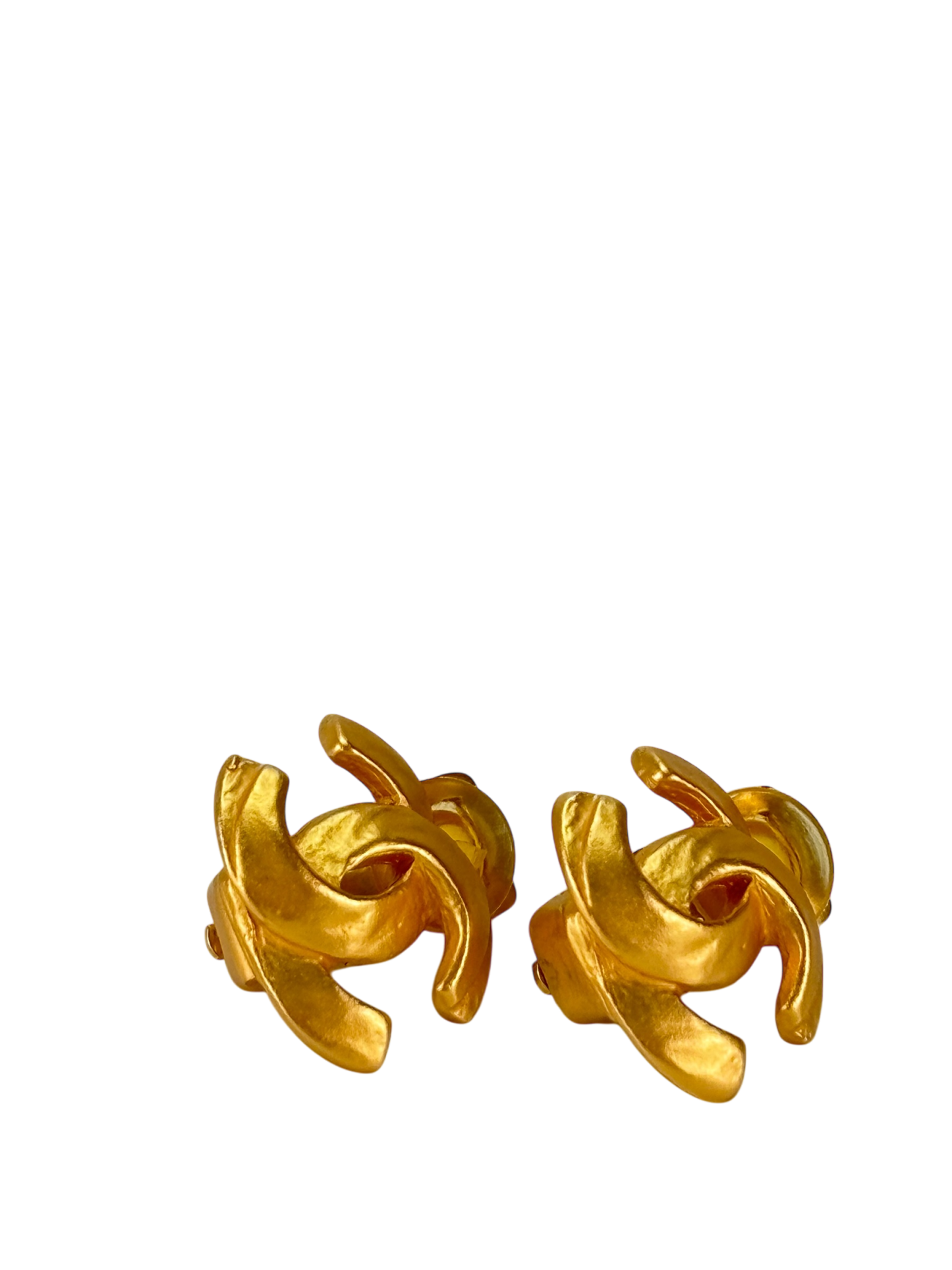 CHANEL - Gold Coco Mark Vintage Earrings