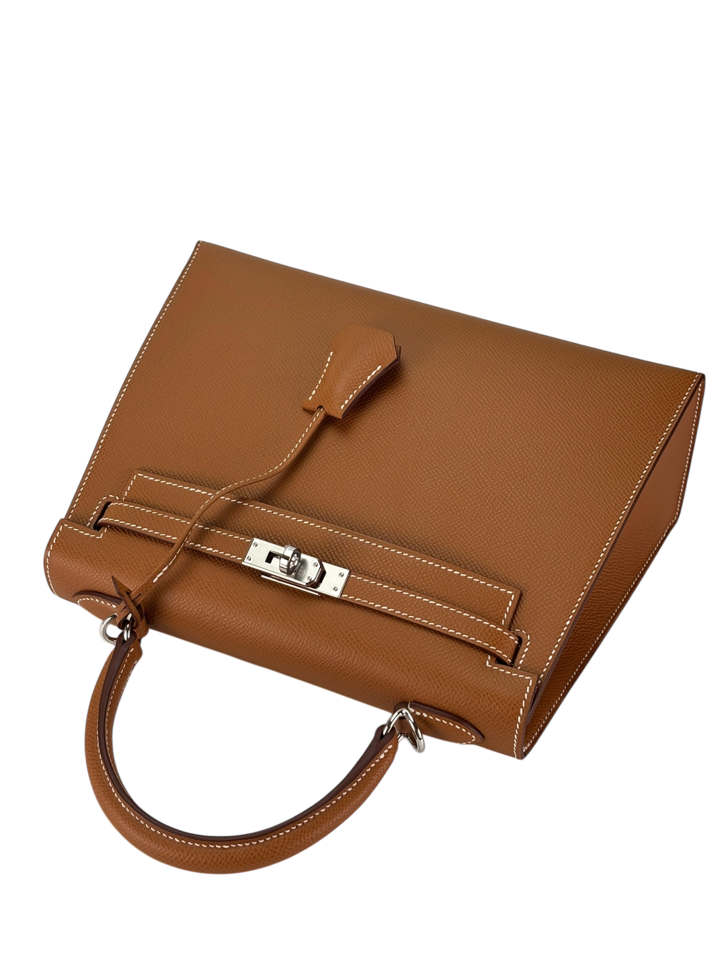 HERMES - Kelly 25 Gold Brown Epsom Palladium Hardware