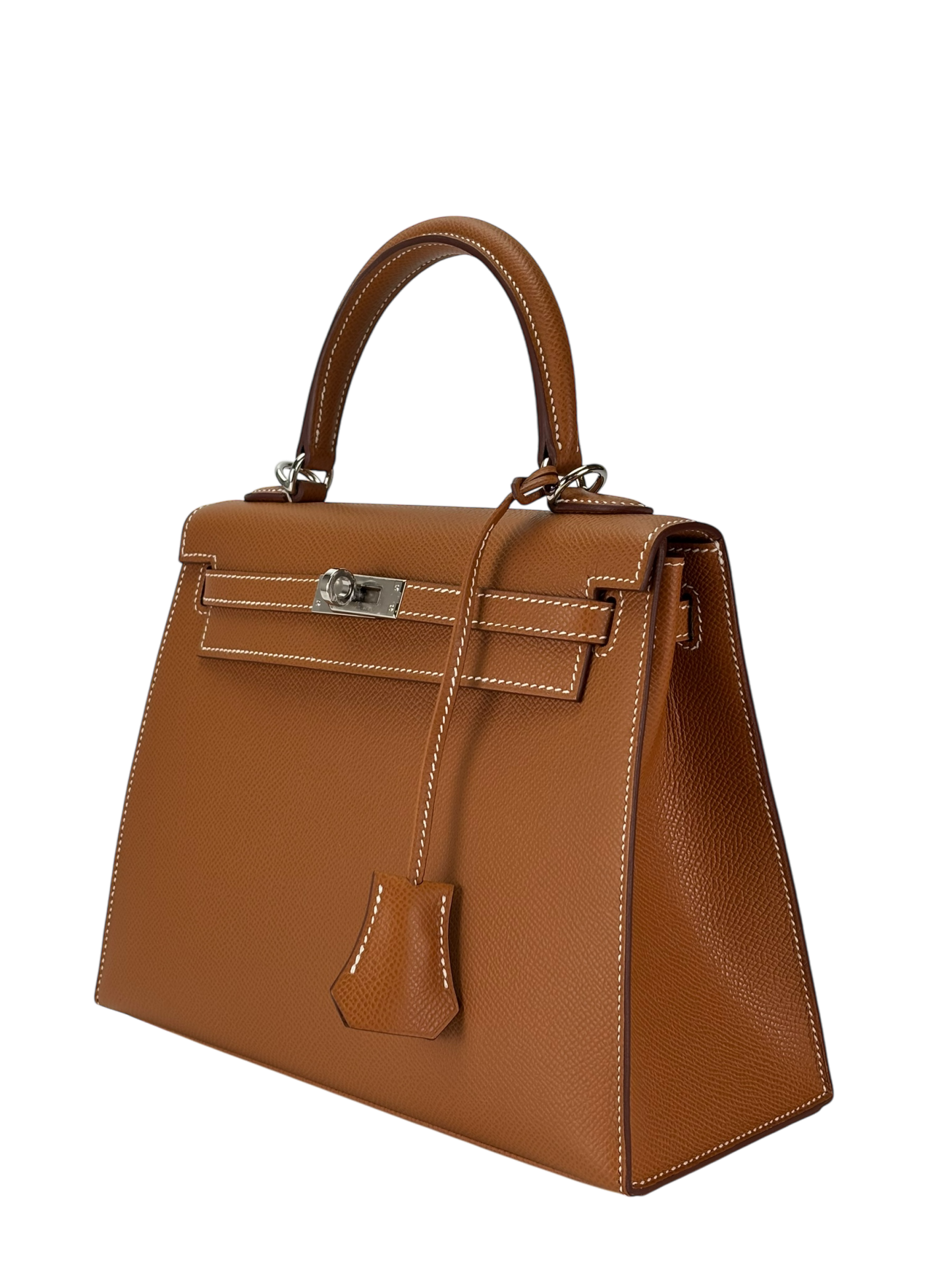 HERMES - Kelly 25 Gold Brown Epsom Palladium Hardware