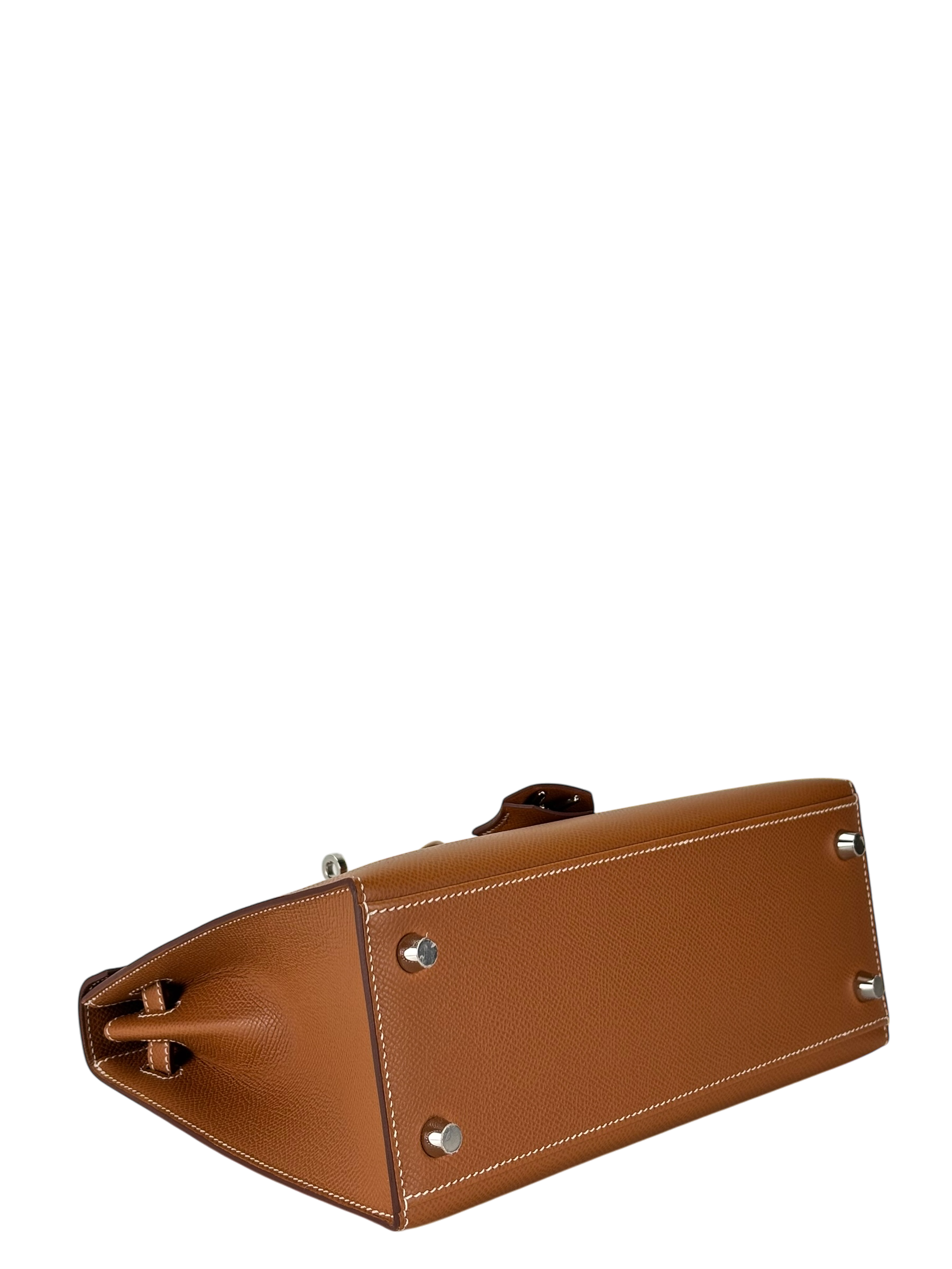 HERMES - Kelly 25 Gold Brown Epsom Palladium Hardware
