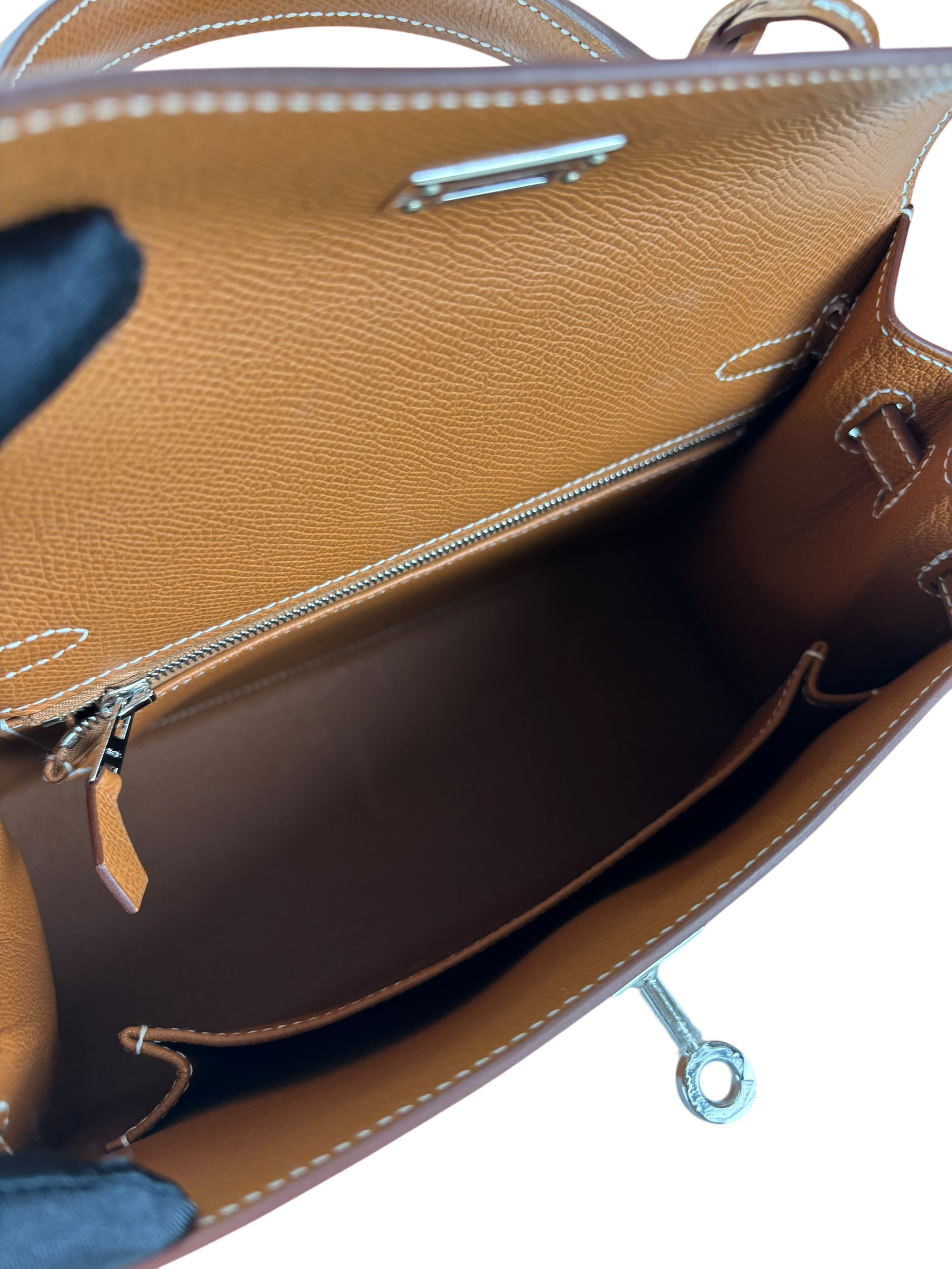 HERMES - Kelly 25 Gold Brown Epsom Palladium Hardware