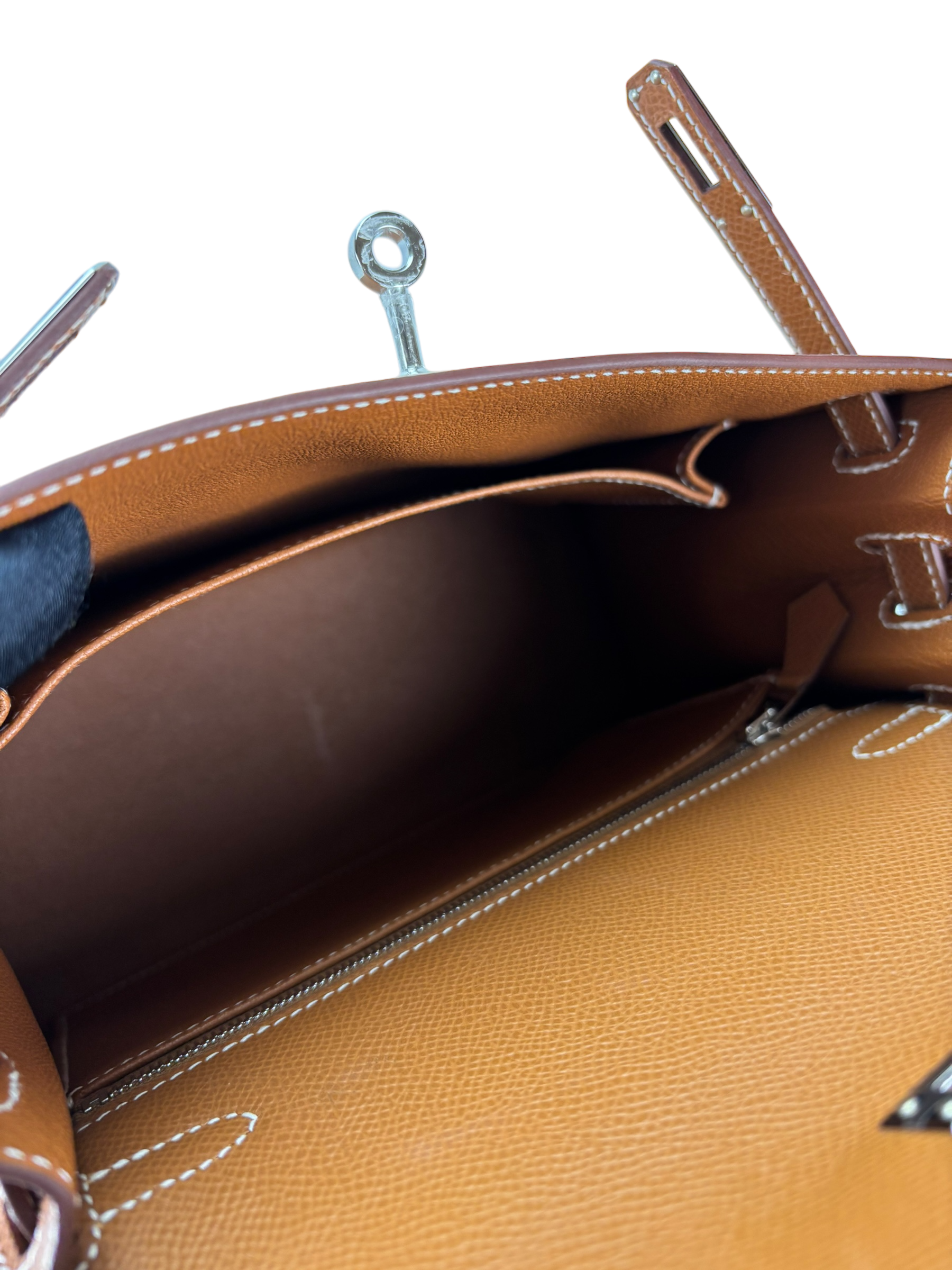 HERMES - Kelly 25 Gold Brown Epsom Palladium Hardware