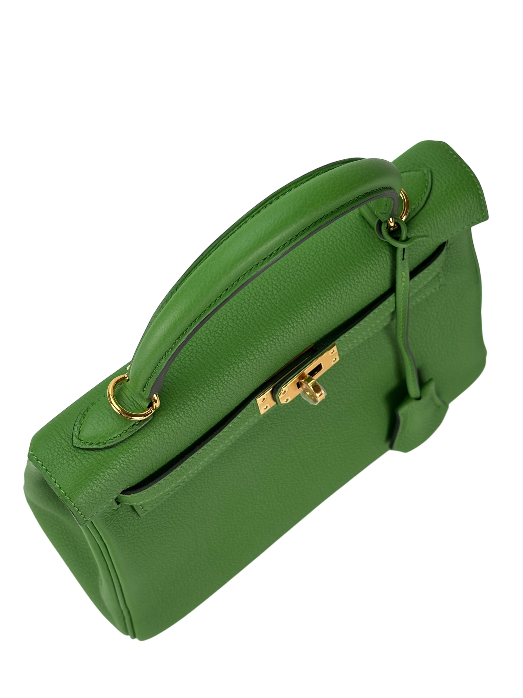 HERMES - Kelly 25 Togo Vert Yucca Gold Hardware