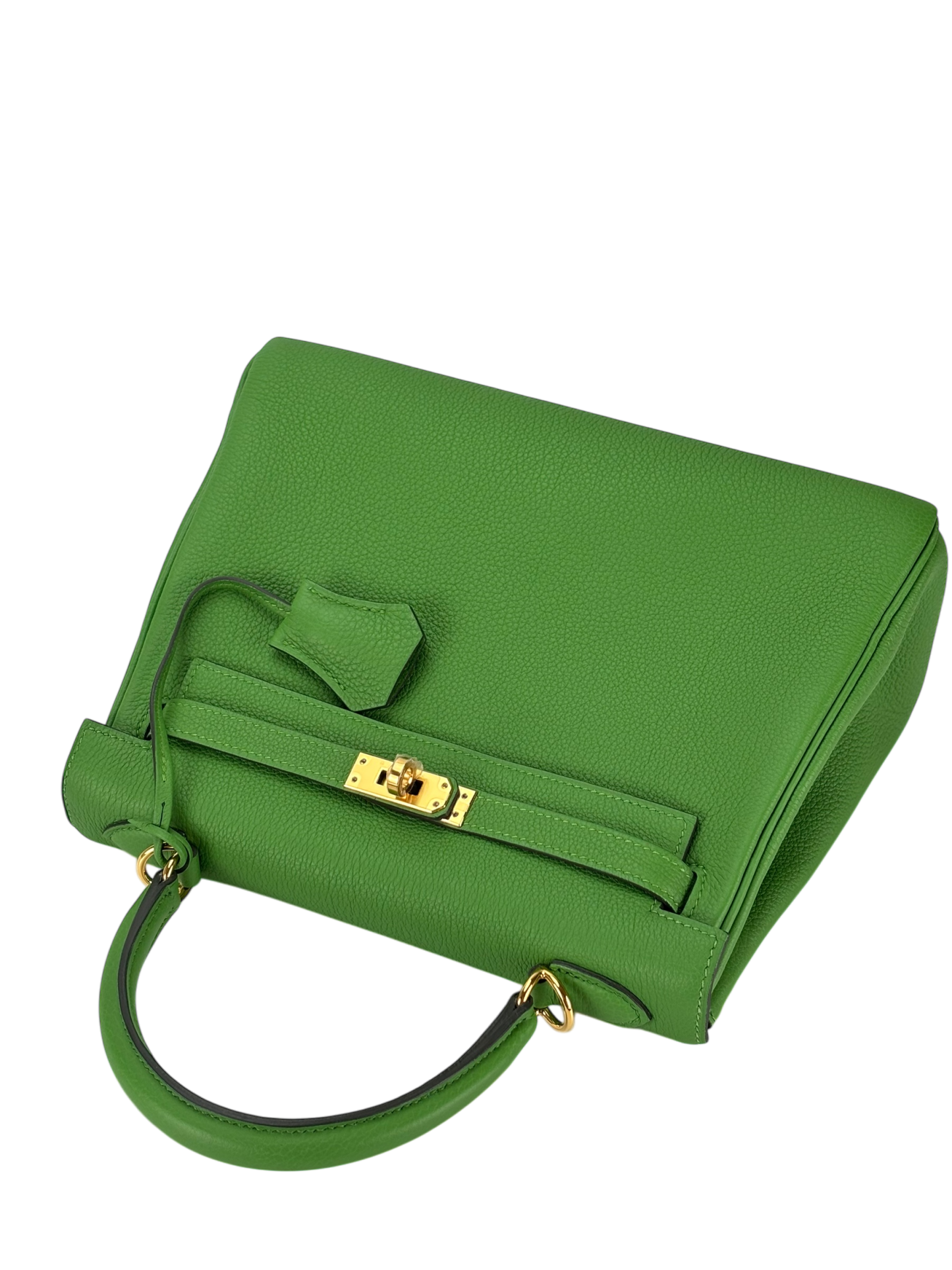 HERMES - Kelly 25 Togo Vert Yucca Gold Hardware