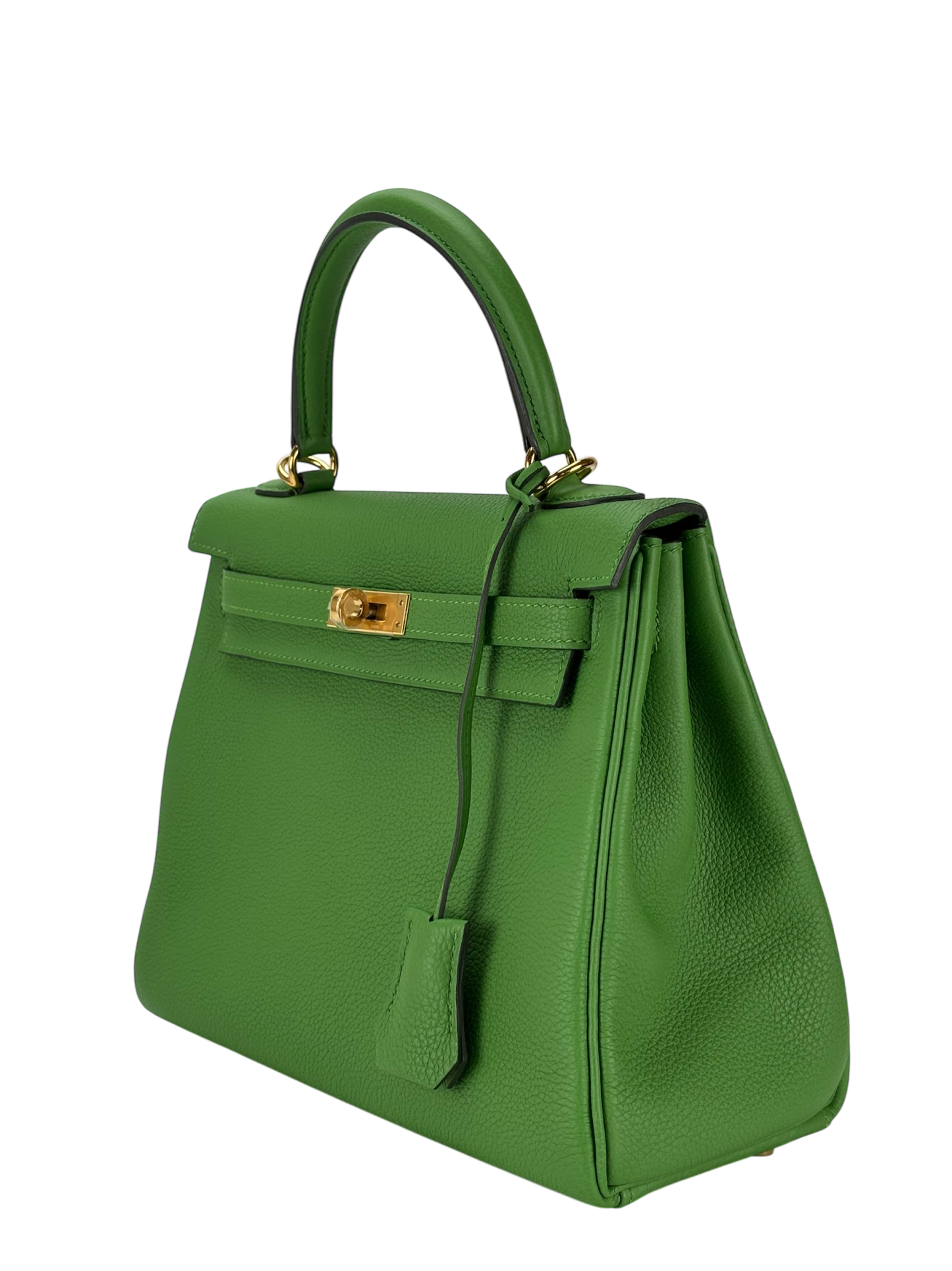 HERMES - Kelly 25 Togo Vert Yucca Gold Hardware