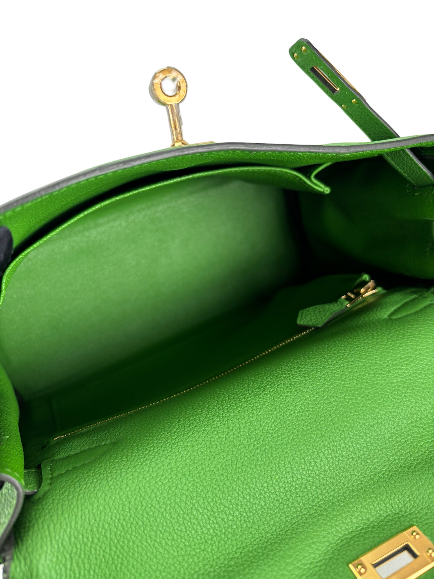 HERMES - Kelly 25 Togo Vert Yucca Gold Hardware