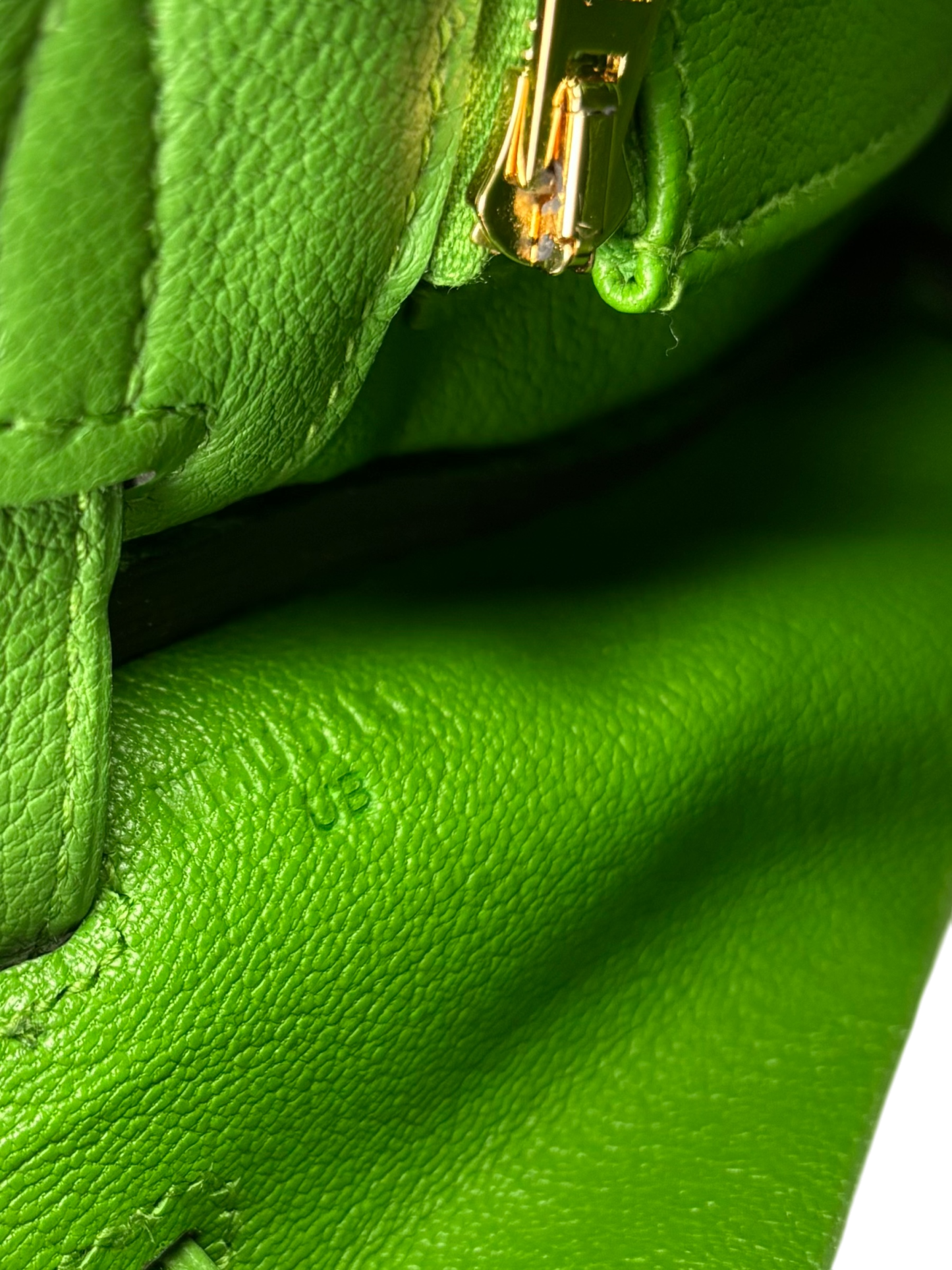 HERMES - Kelly 25 Togo Vert Yucca Gold Hardware