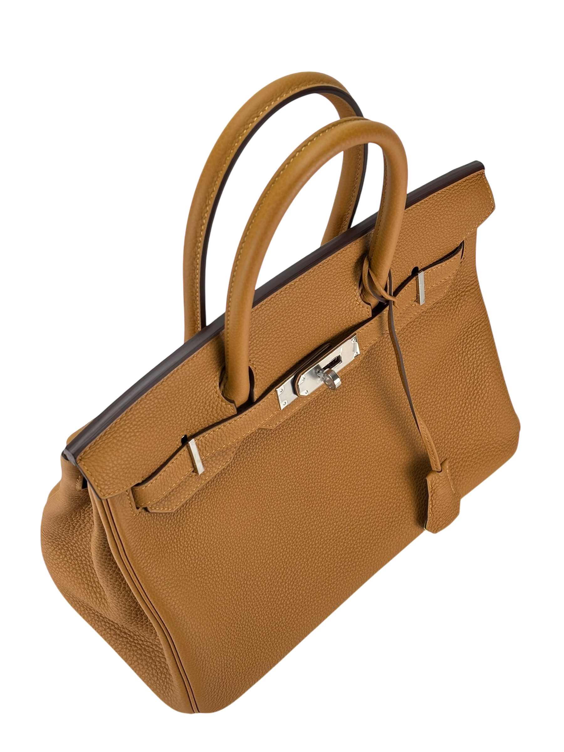 HERMES - Birkin 30 Togo Caramel Leather Silver Hardware