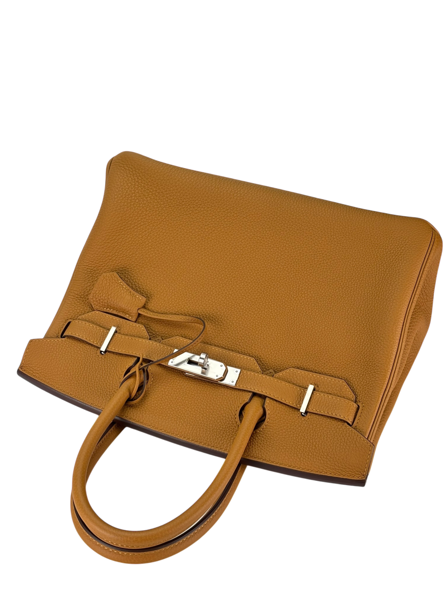 HERMES - Birkin 30 Togo Caramel Leather Silver Hardware