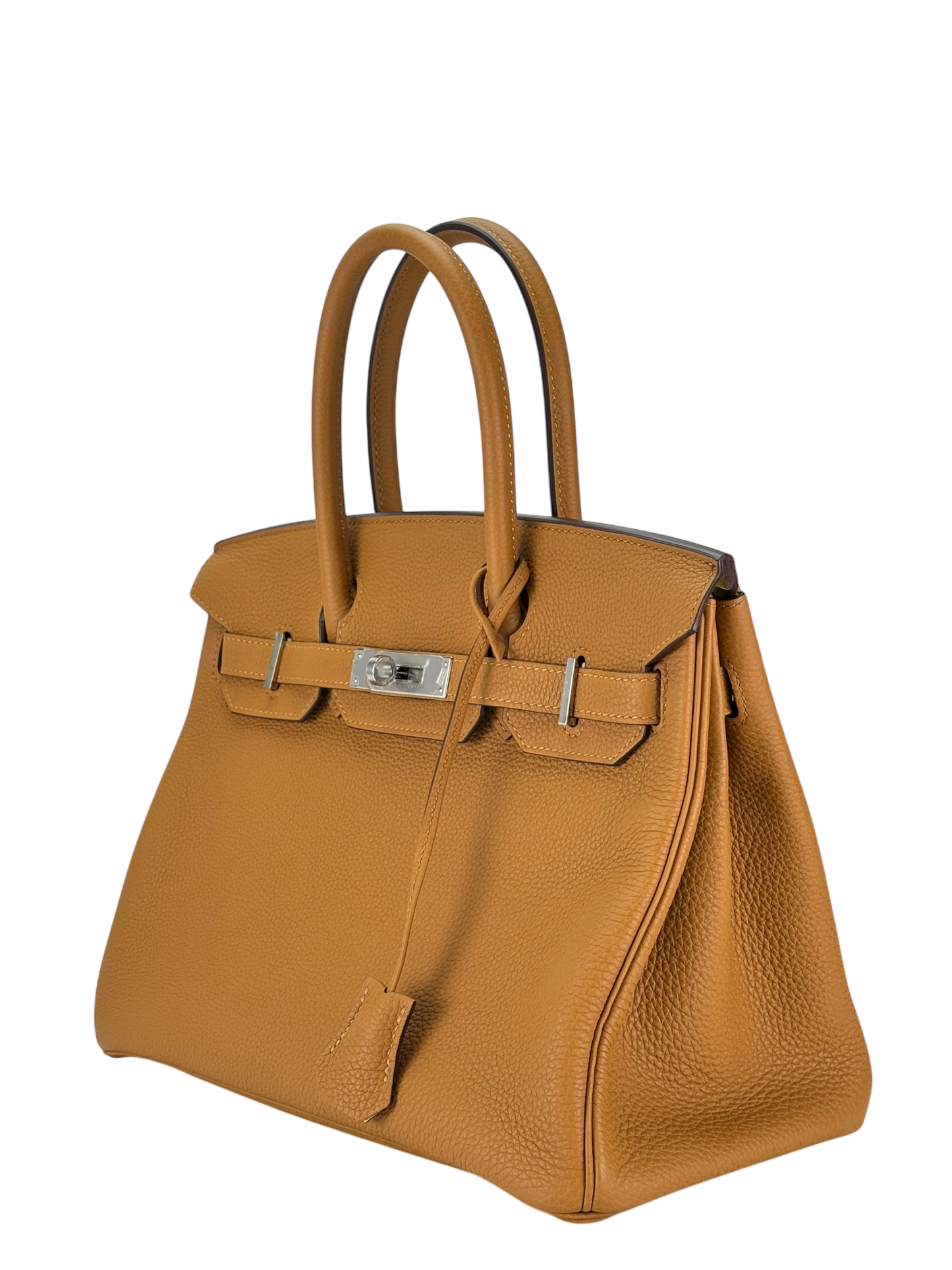 HERMES - Birkin 30 Togo Caramel Leather Silver Hardware