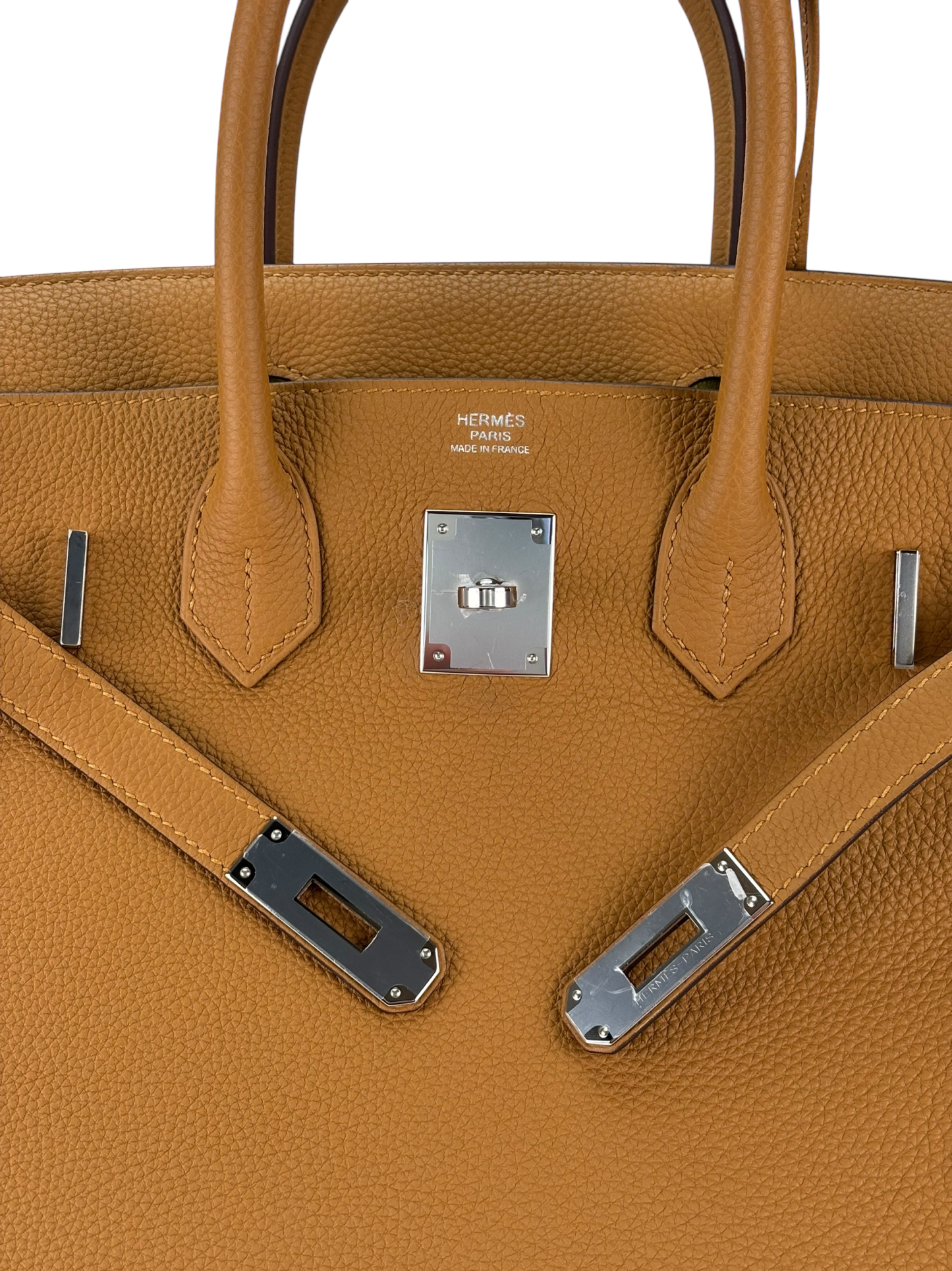 HERMES - Birkin 30 Togo Caramel Leather Silver Hardware