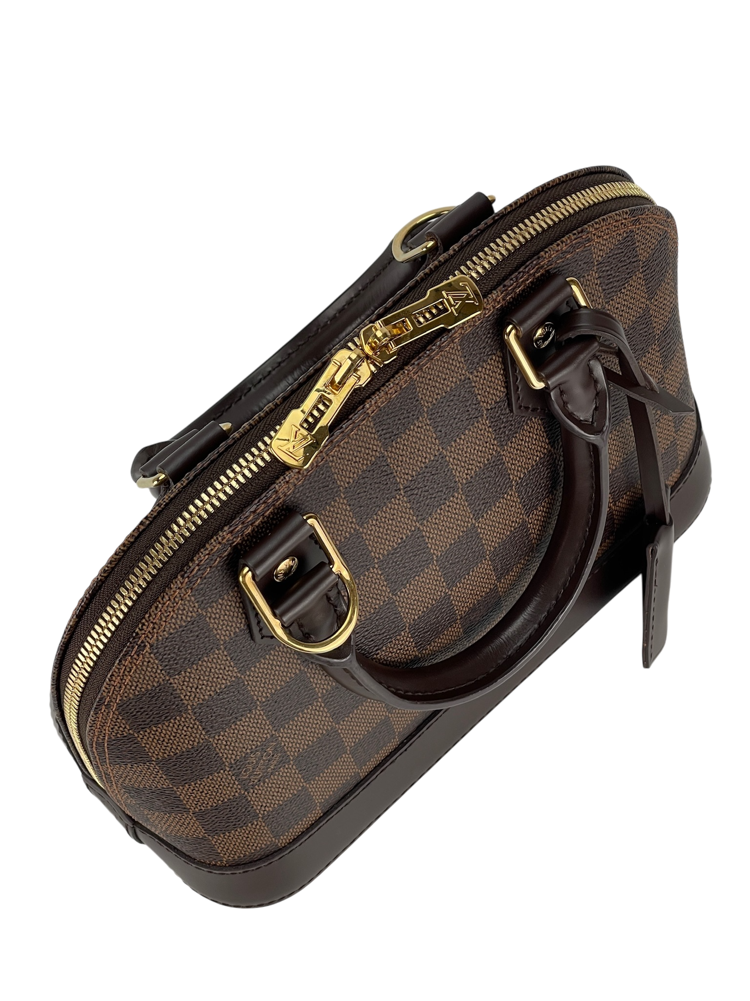 LOUIS VUITTON - Damier Ebene Alma BB Handbag 