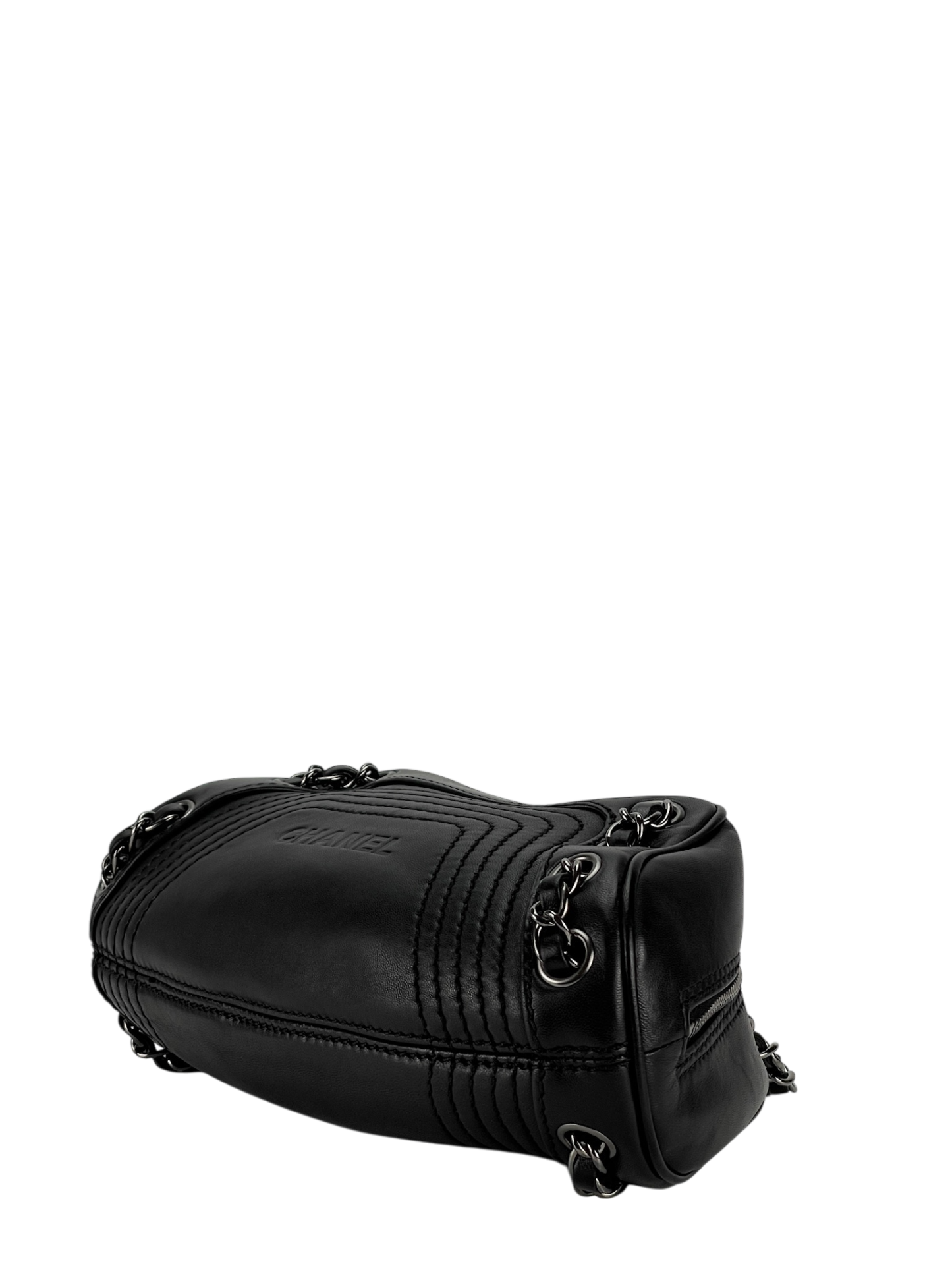 CHANEL - Black Lambskin Small Tassel Shoulder Bag