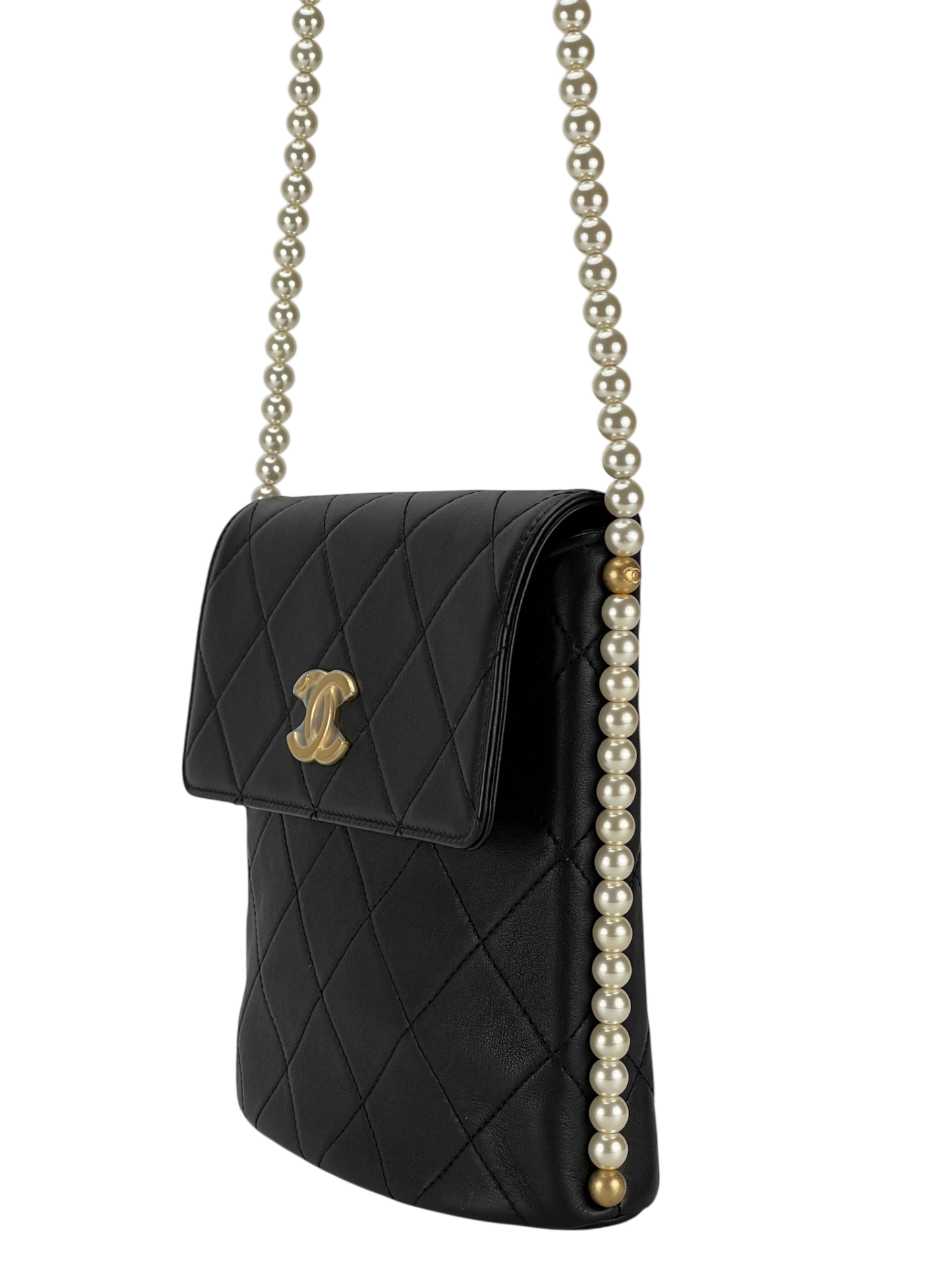 CHANEL - Matelasse Pearl Chain Shoulder Bag