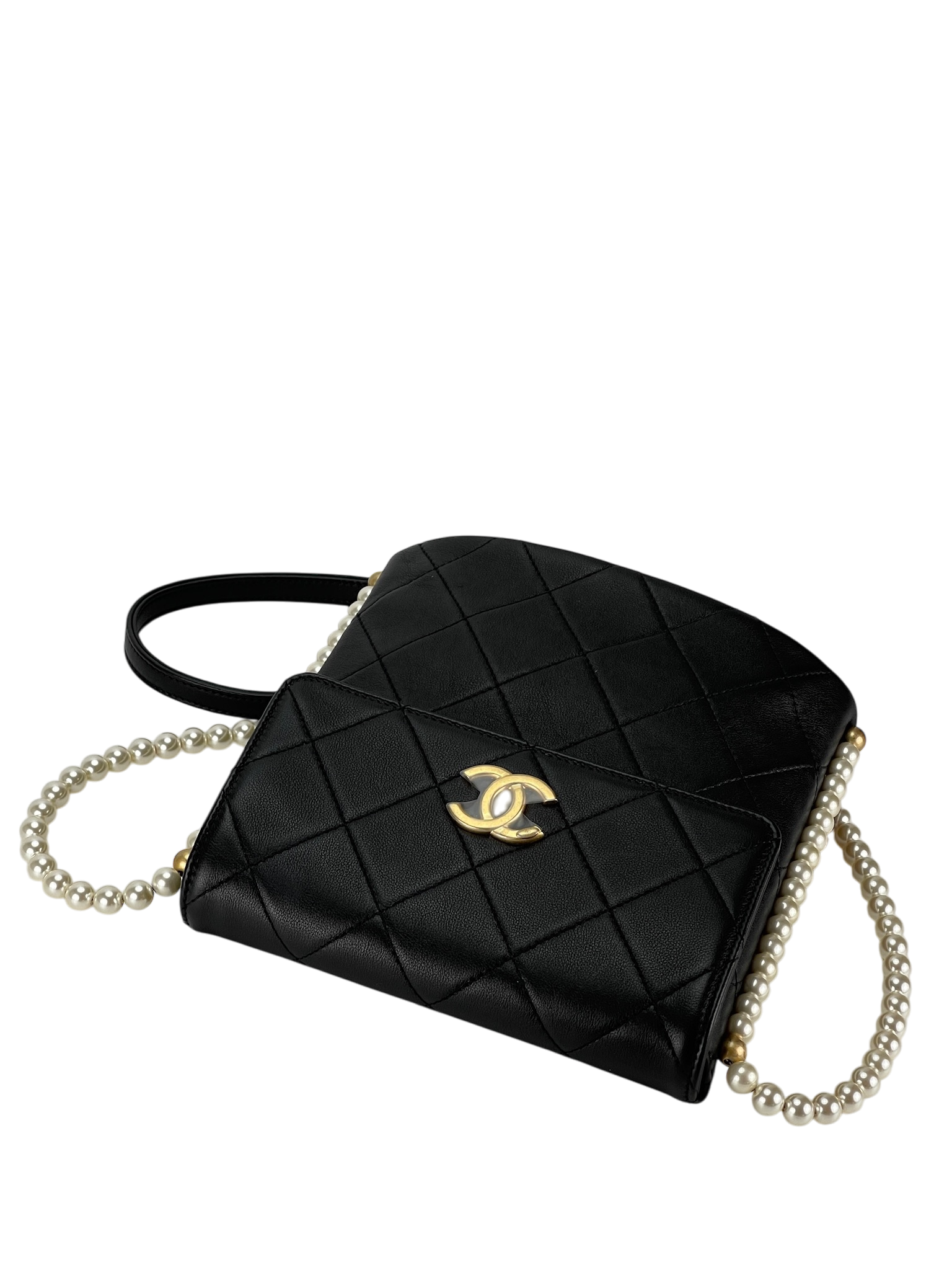 CHANEL - Matelasse Pearl Chain Shoulder Bag
