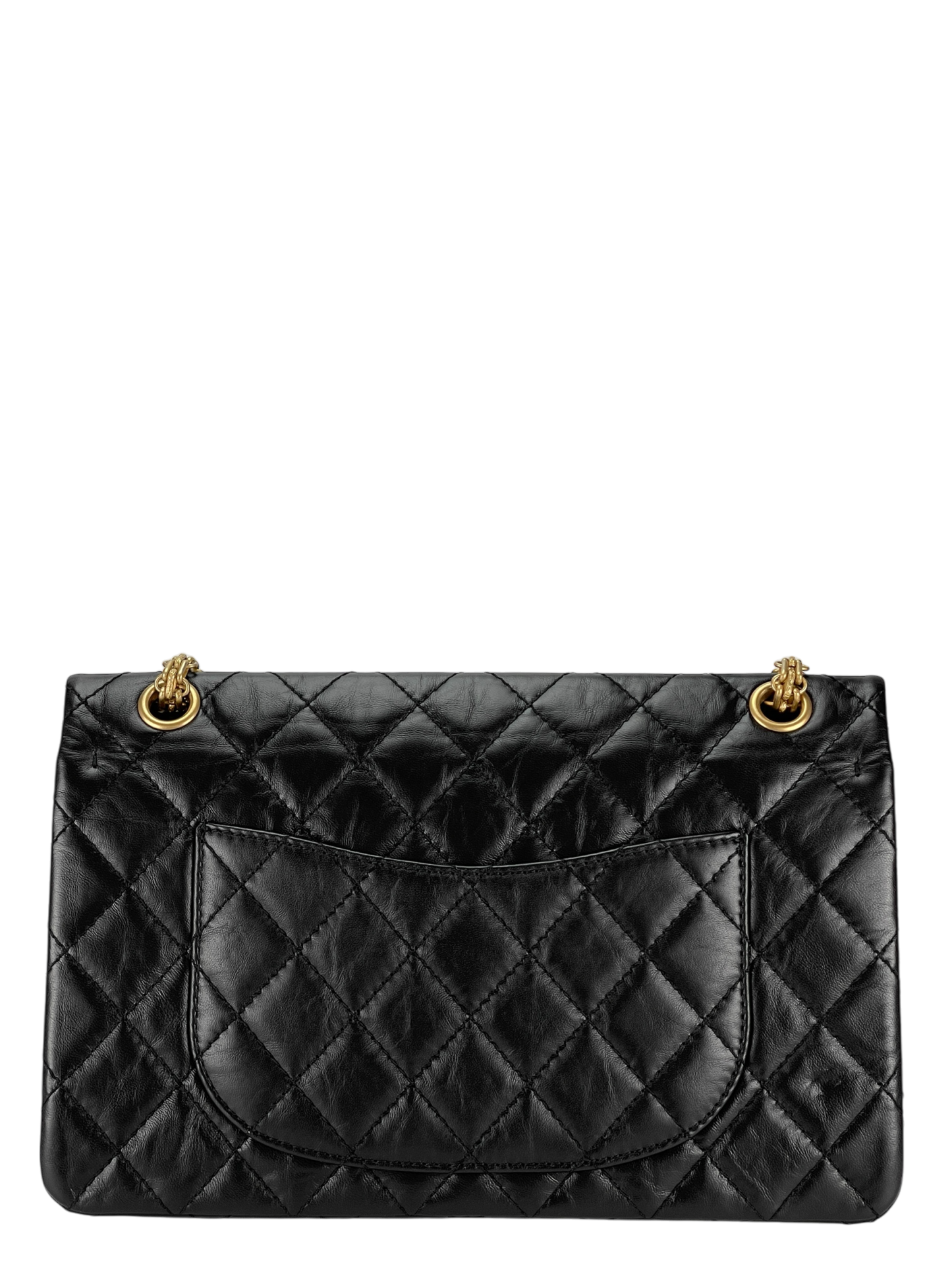 CHANEL - 2.55 Reissue 225 Flap Black Calfskin Gold Hardware
