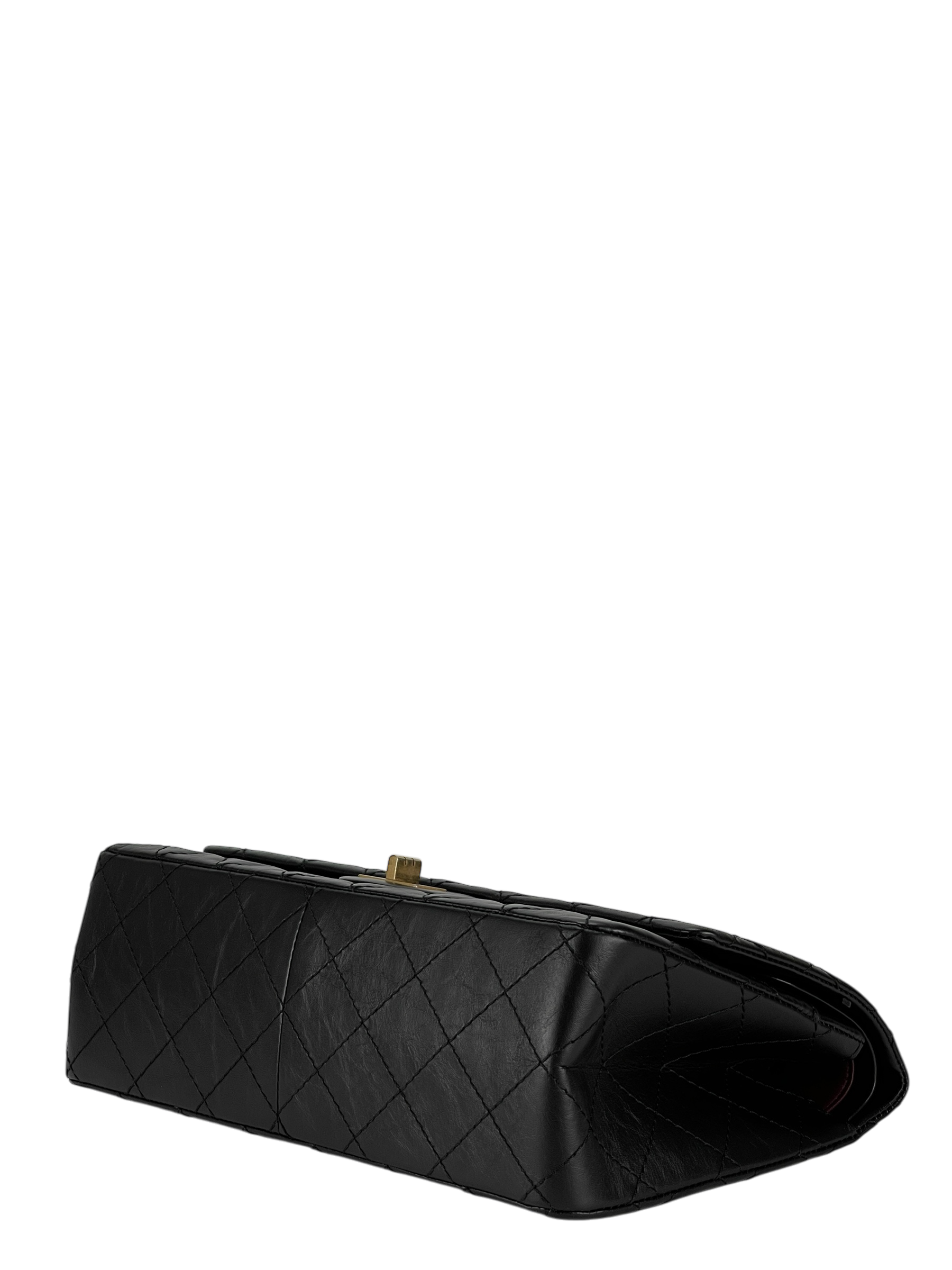 CHANEL - 2.55 Reissue 225 Flap Black Calfskin Gold Hardware