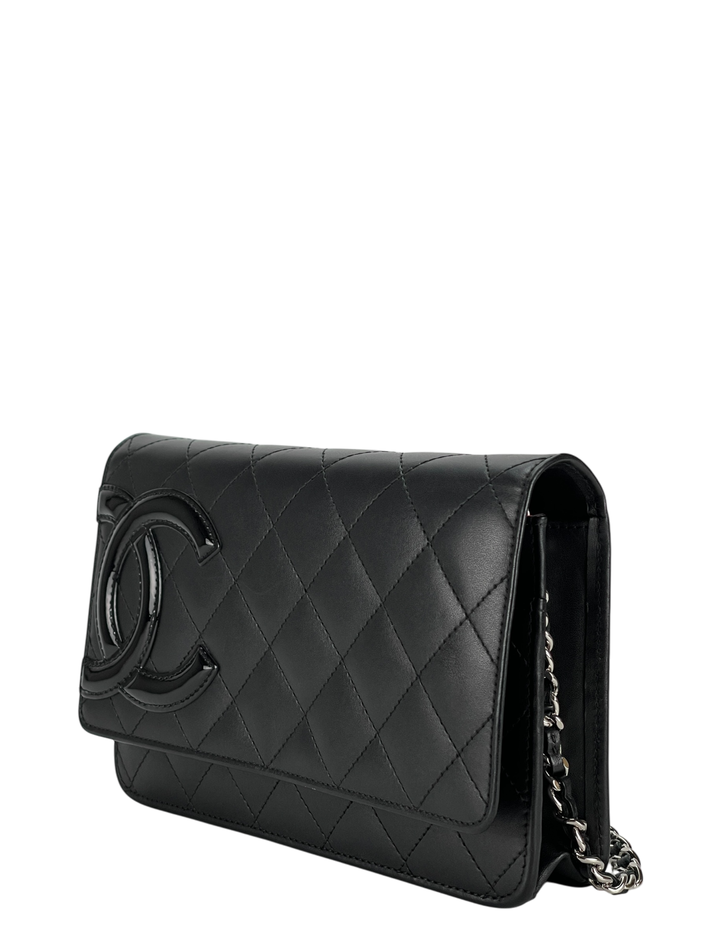 CHANEL - Black Calfskin Cambon Wallet On Chain (WOC)