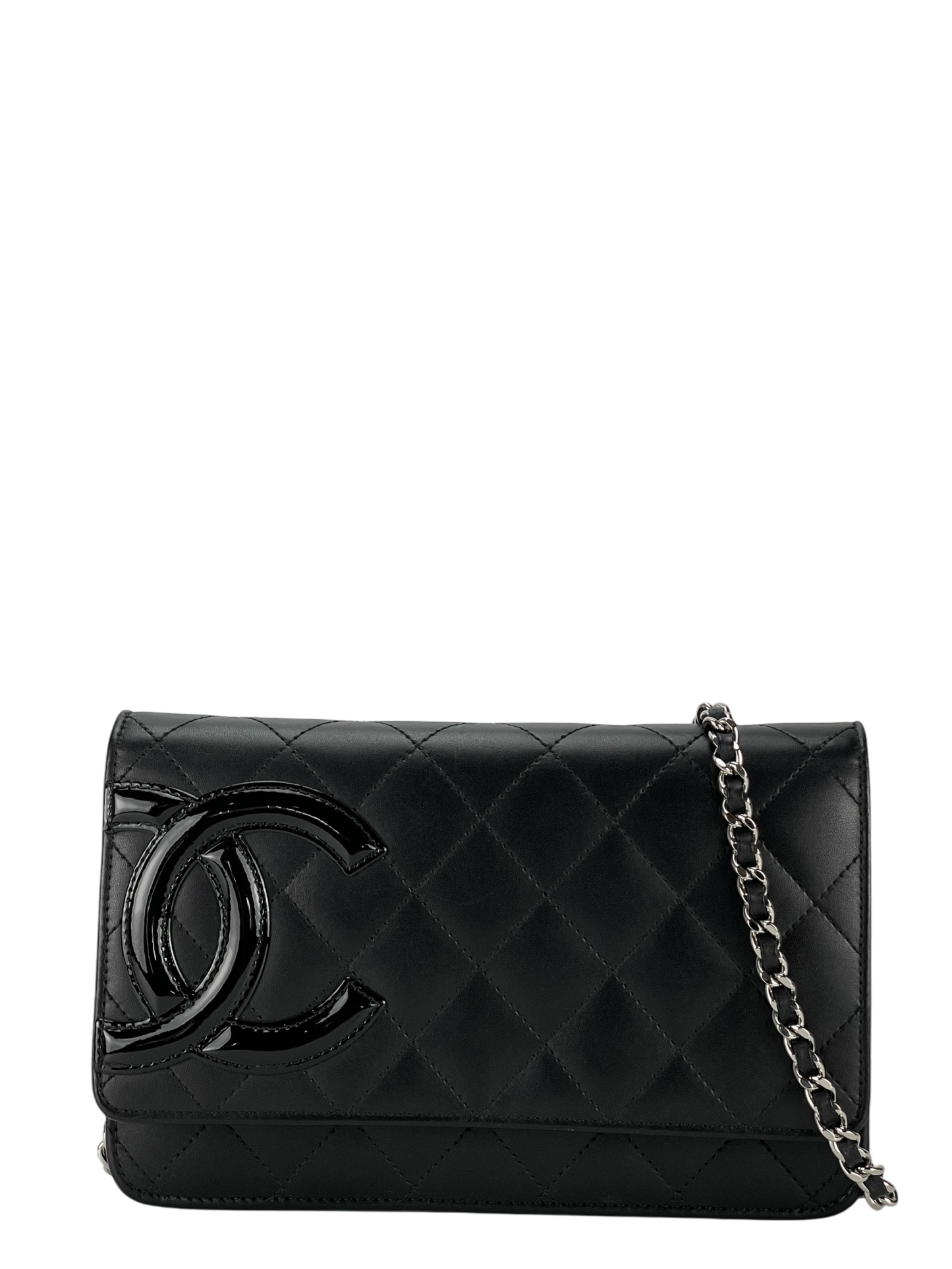 CHANEL - Black Calfskin Cambon Wallet On Chain (WOC)