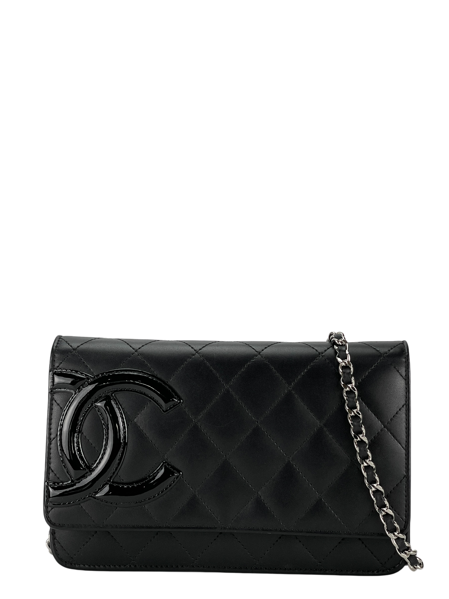 CHANEL - Black Calfskin Cambon Wallet On Chain (WOC)