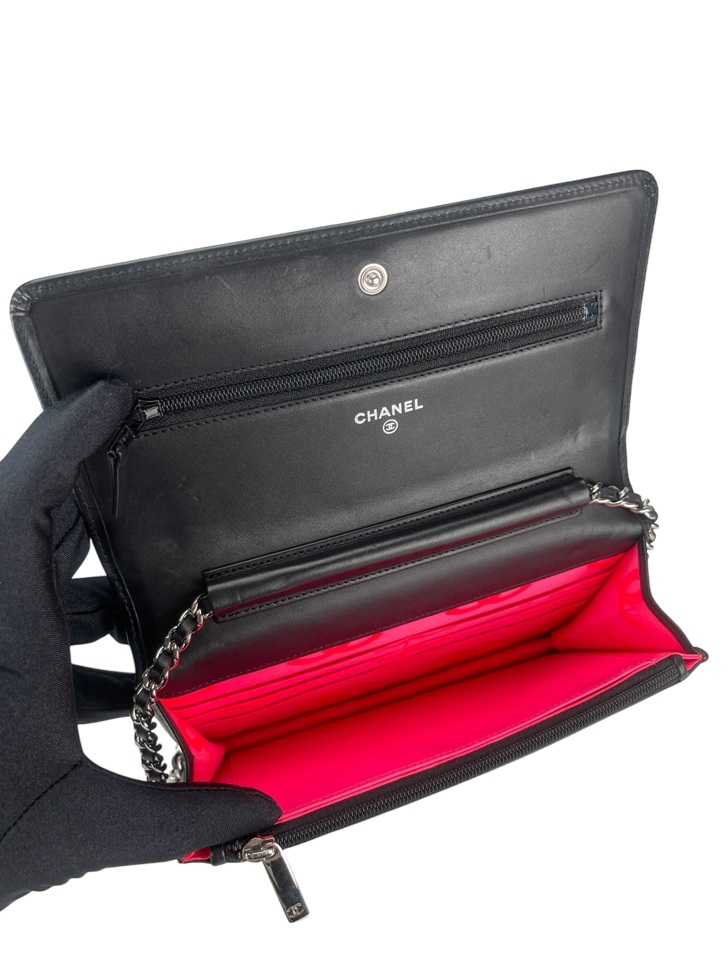 CHANEL - Black Calfskin Cambon Wallet On Chain (WOC)