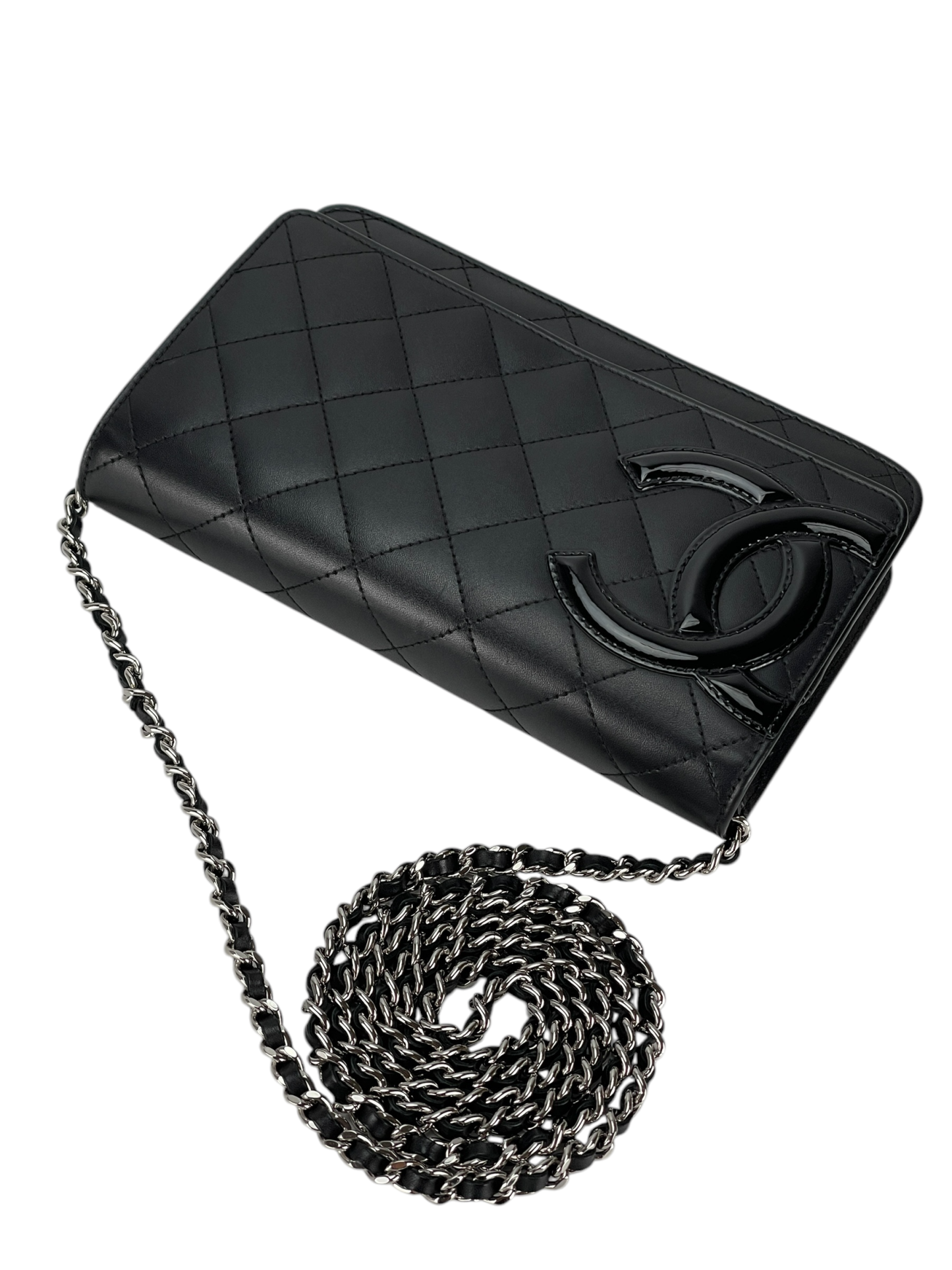 CHANEL - Black Calfskin Cambon Wallet On Chain (WOC)