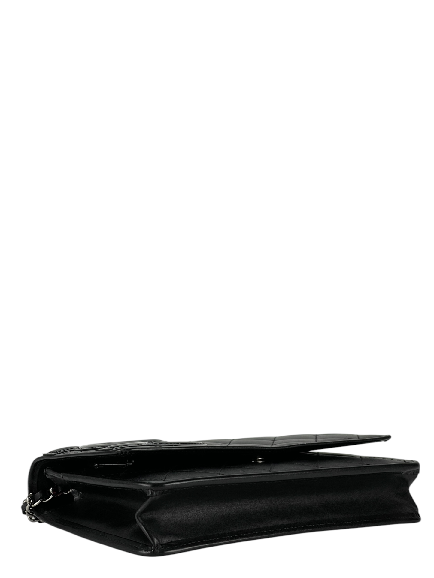 CHANEL - Black Calfskin Cambon Wallet On Chain (WOC)