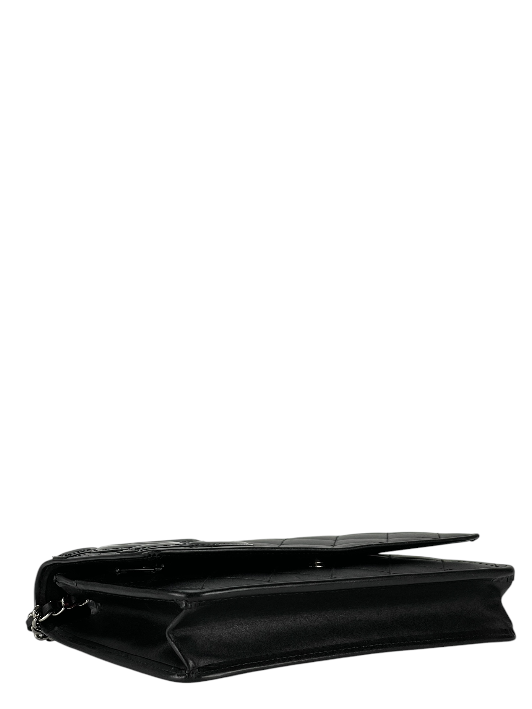 CHANEL - Black Calfskin Cambon Wallet On Chain (WOC)