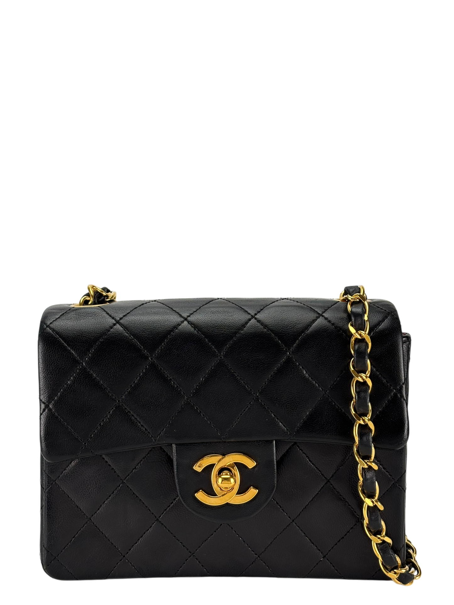 CHANEL - Black Lambskin Square 17 Shoulder Bag